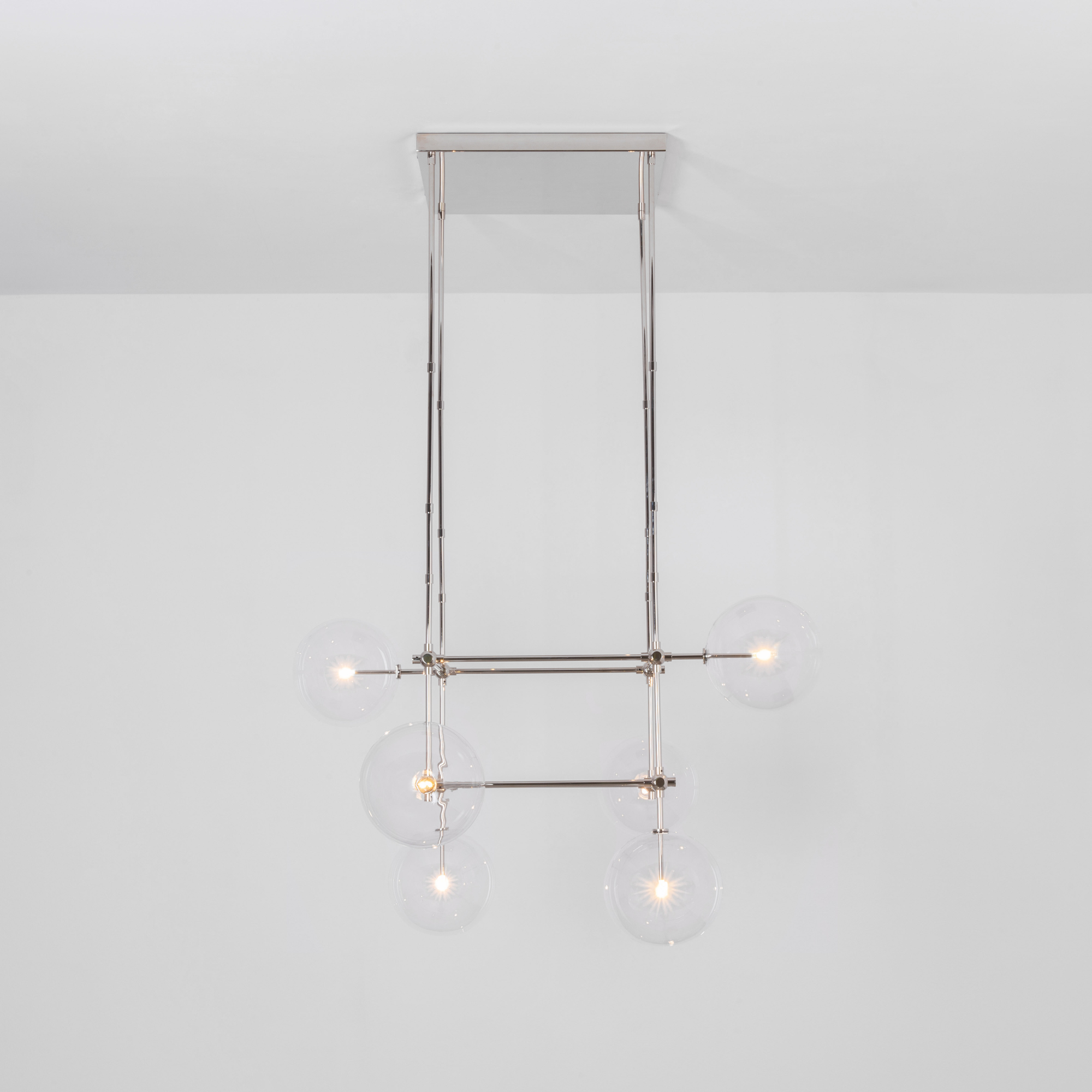 Schwung Soap 6 DT 6 Light Chandelier - Transparent Glass
