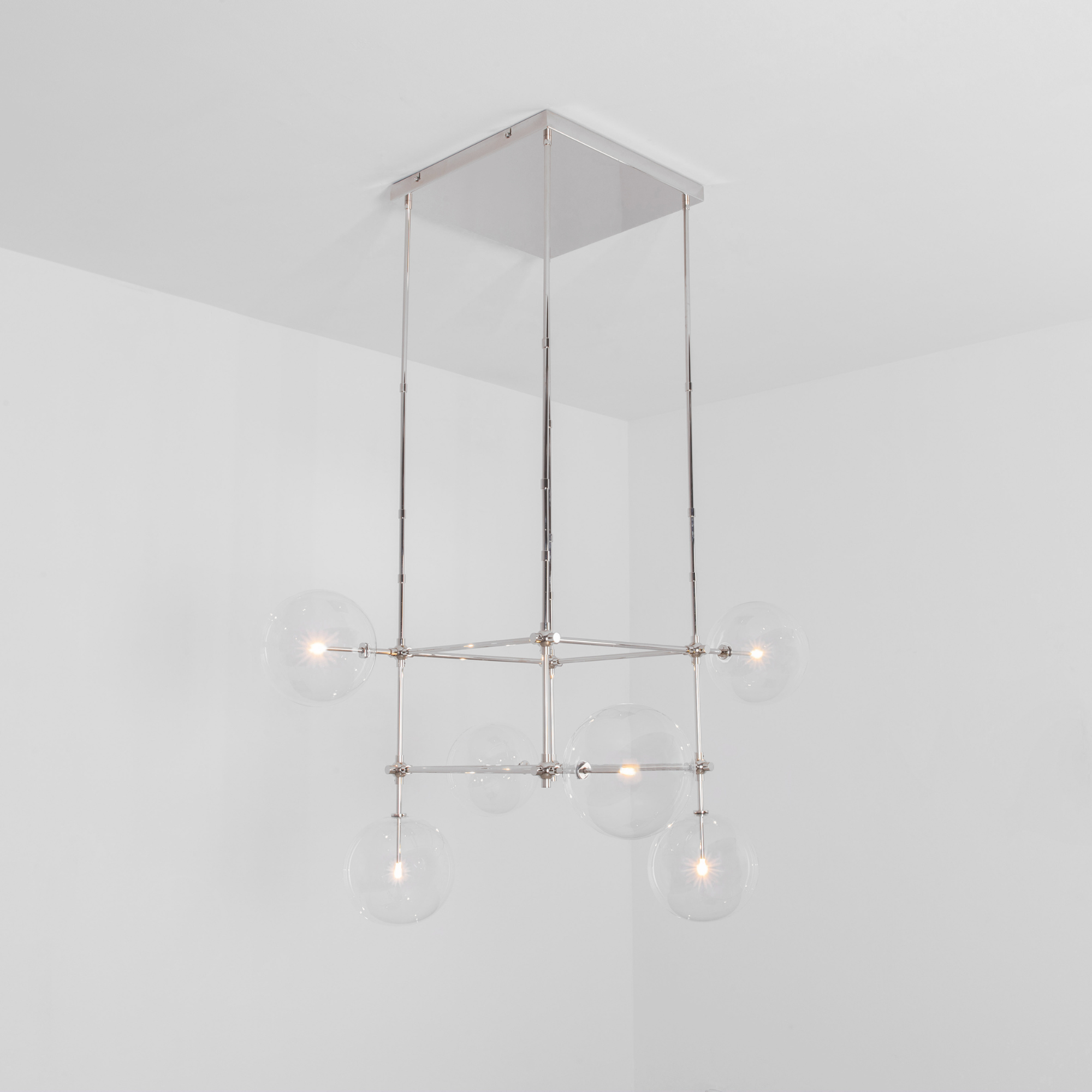 Schwung Soap 6 DT 6 Light Chandelier - Transparent Glass