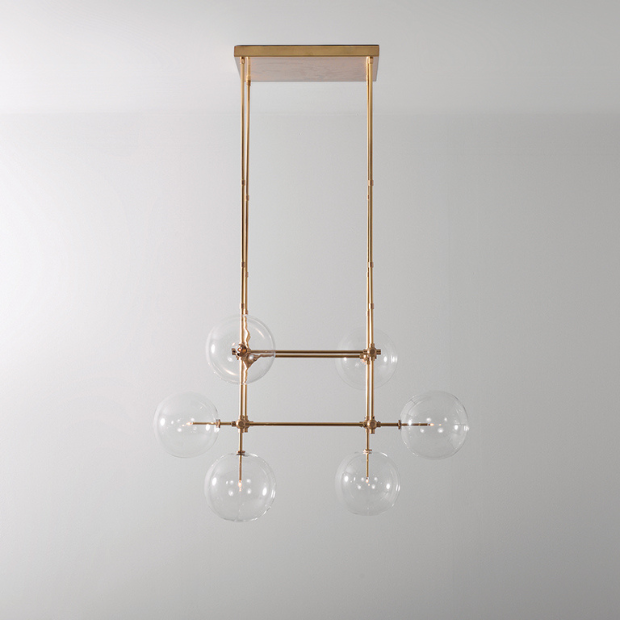 Schwung Soap 6 DT 6 Light Chandelier - Transparent Glass