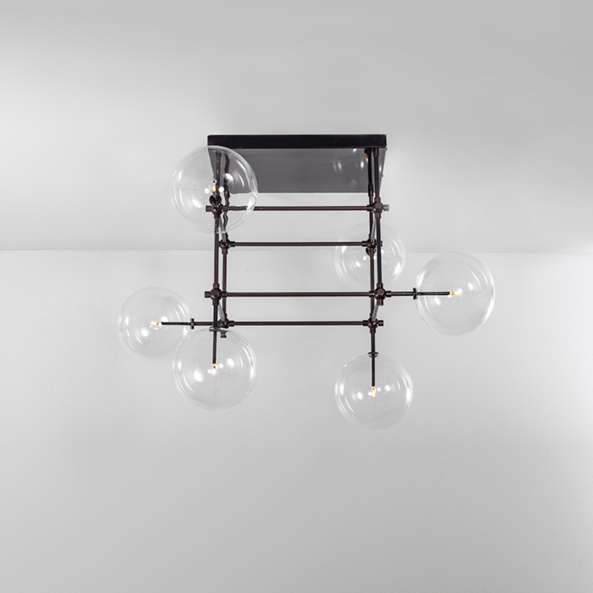 Schwung Soap 6 DT 6 Light Chandelier - Transparent Glass