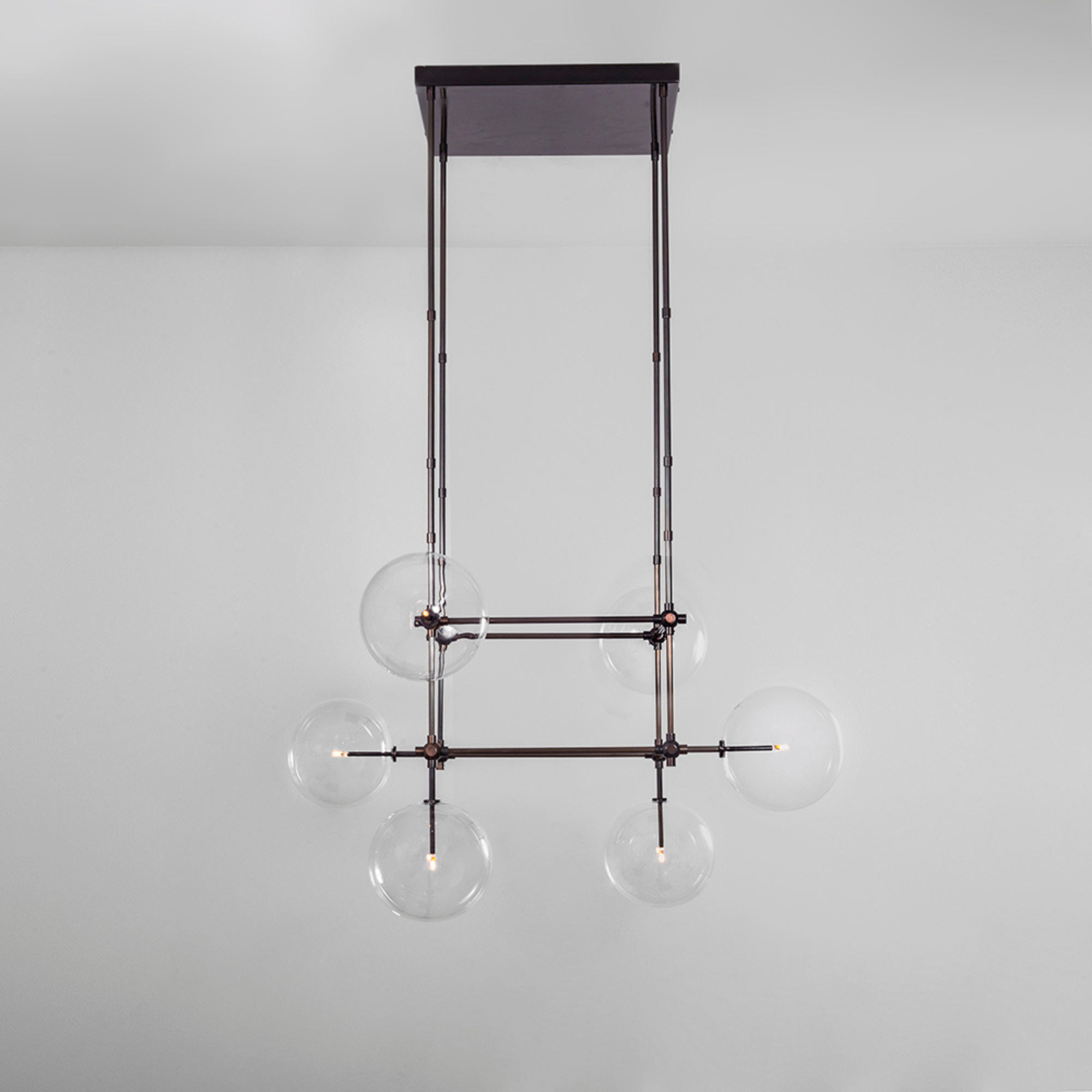 Schwung Soap 6 DT 6 Light Chandelier - Transparent Glass