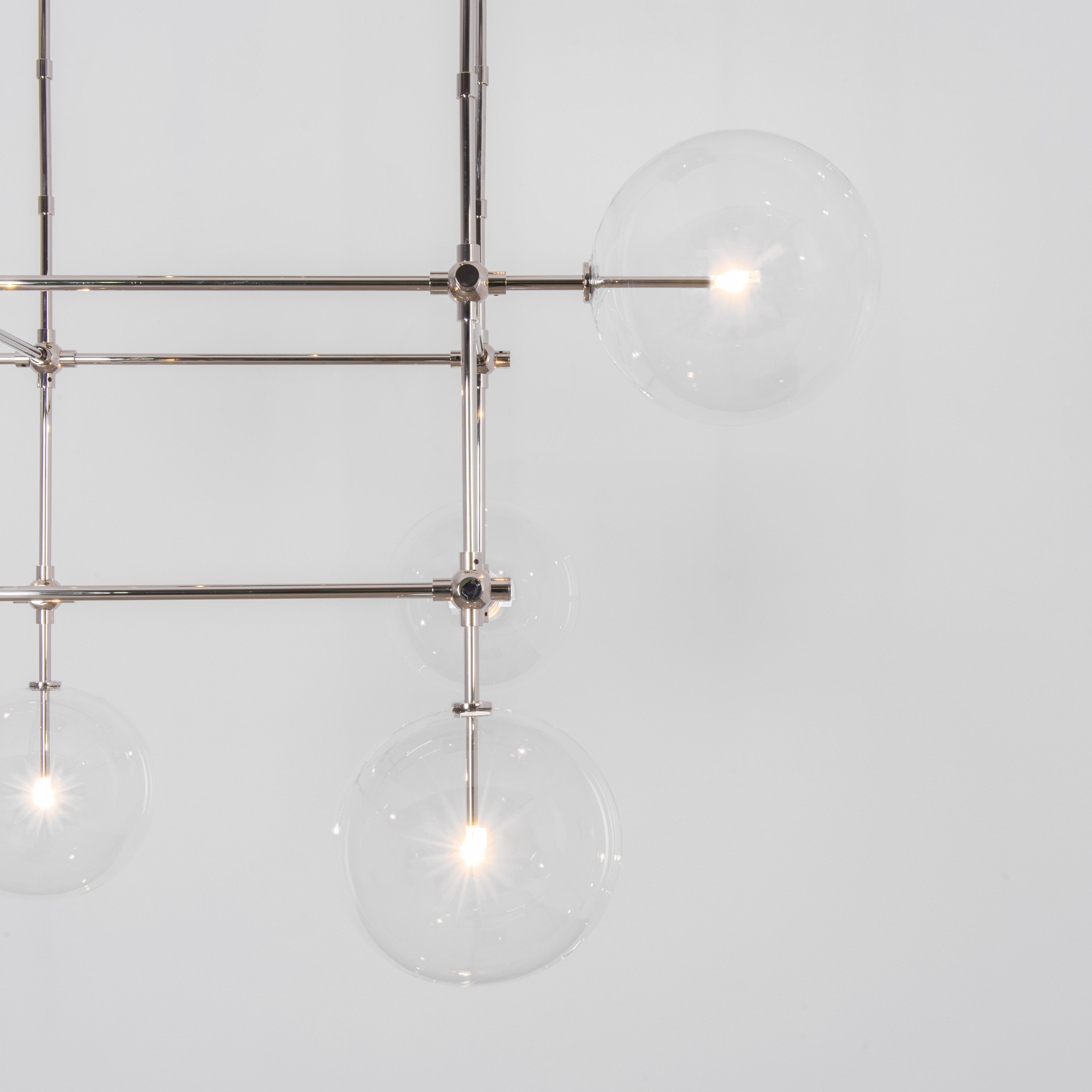 Schwung Soap 6 DT 6 Light Chandelier - Transparent Glass