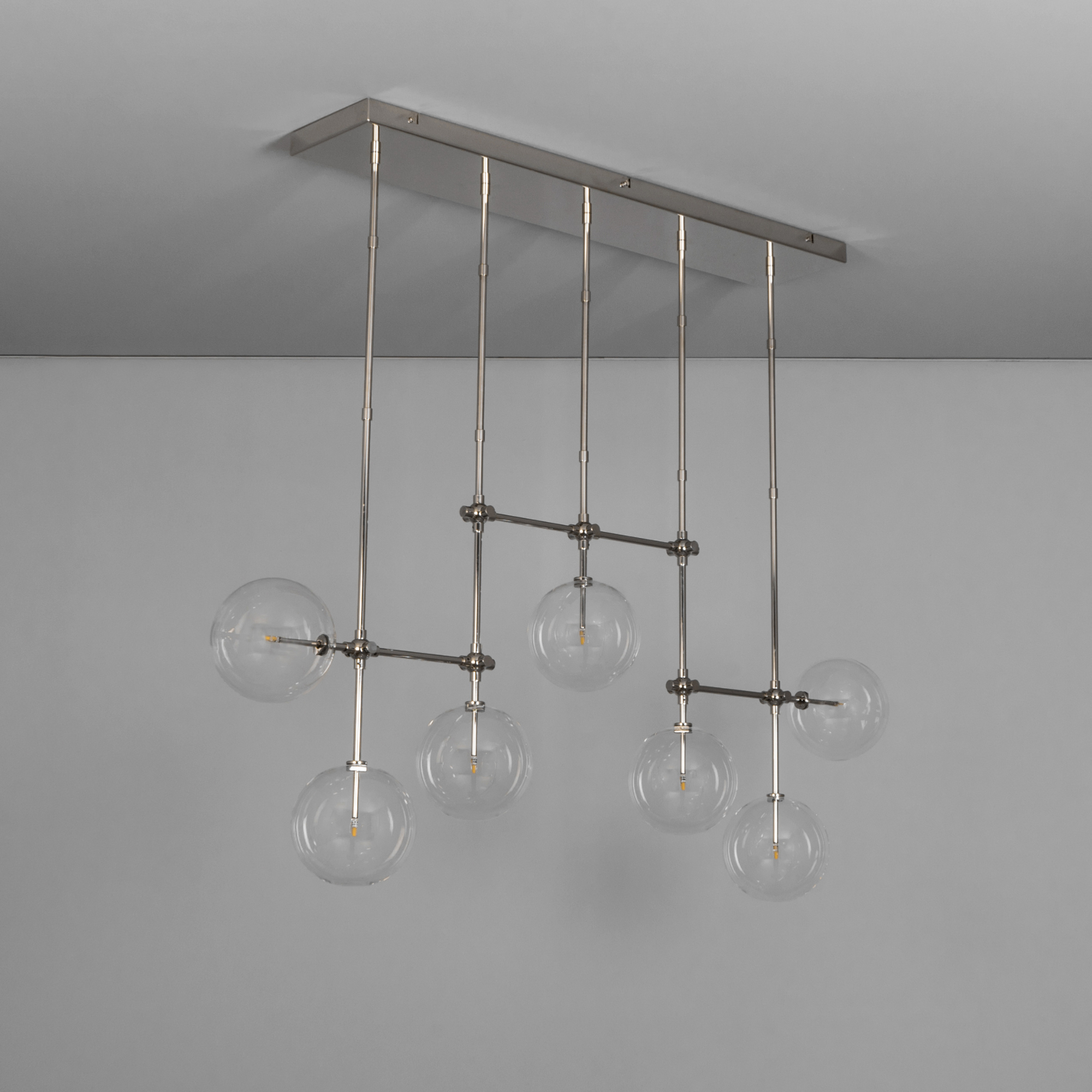 Schwung Soap B7 Medium 7 Light Chandelier - Transparent Glass