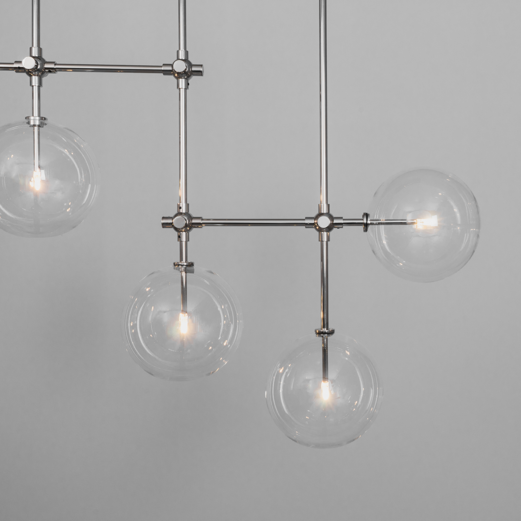 Schwung Soap B7 Medium 7 Light Chandelier - Transparent Glass