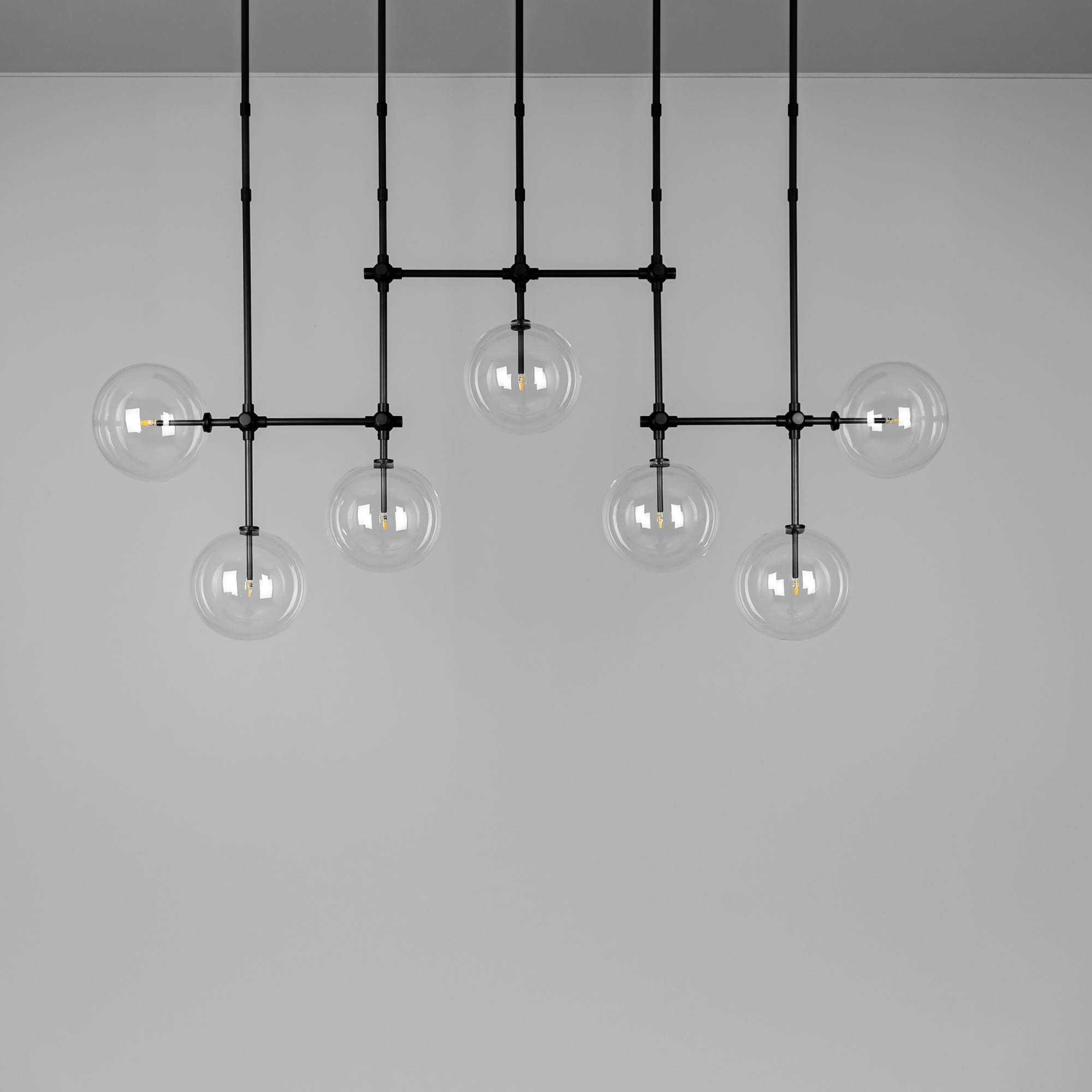 Schwung Soap B7 Medium 7 Light Chandelier - Transparent Glass