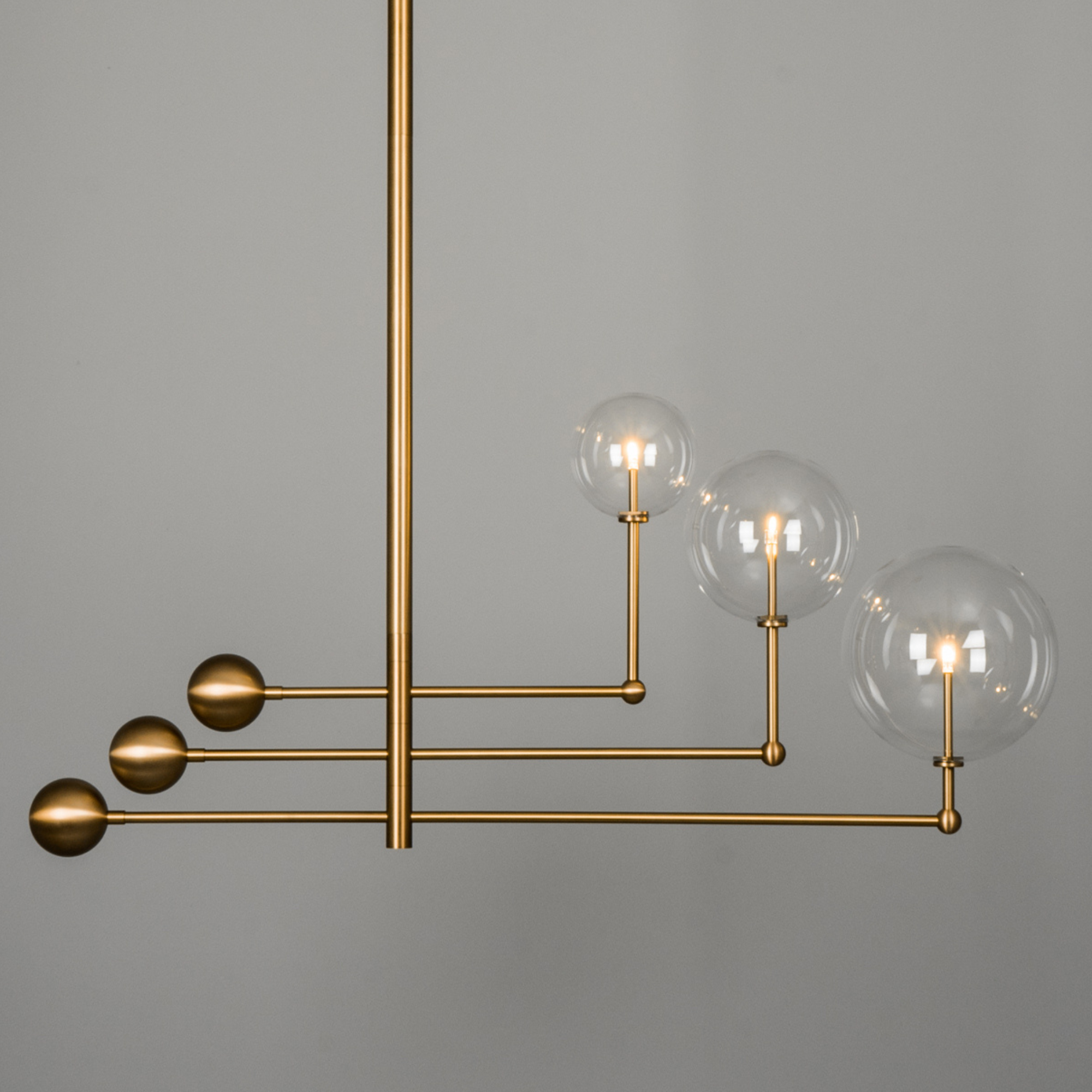 Schwung Universe 3 Light Chandelier - Transparent Glass