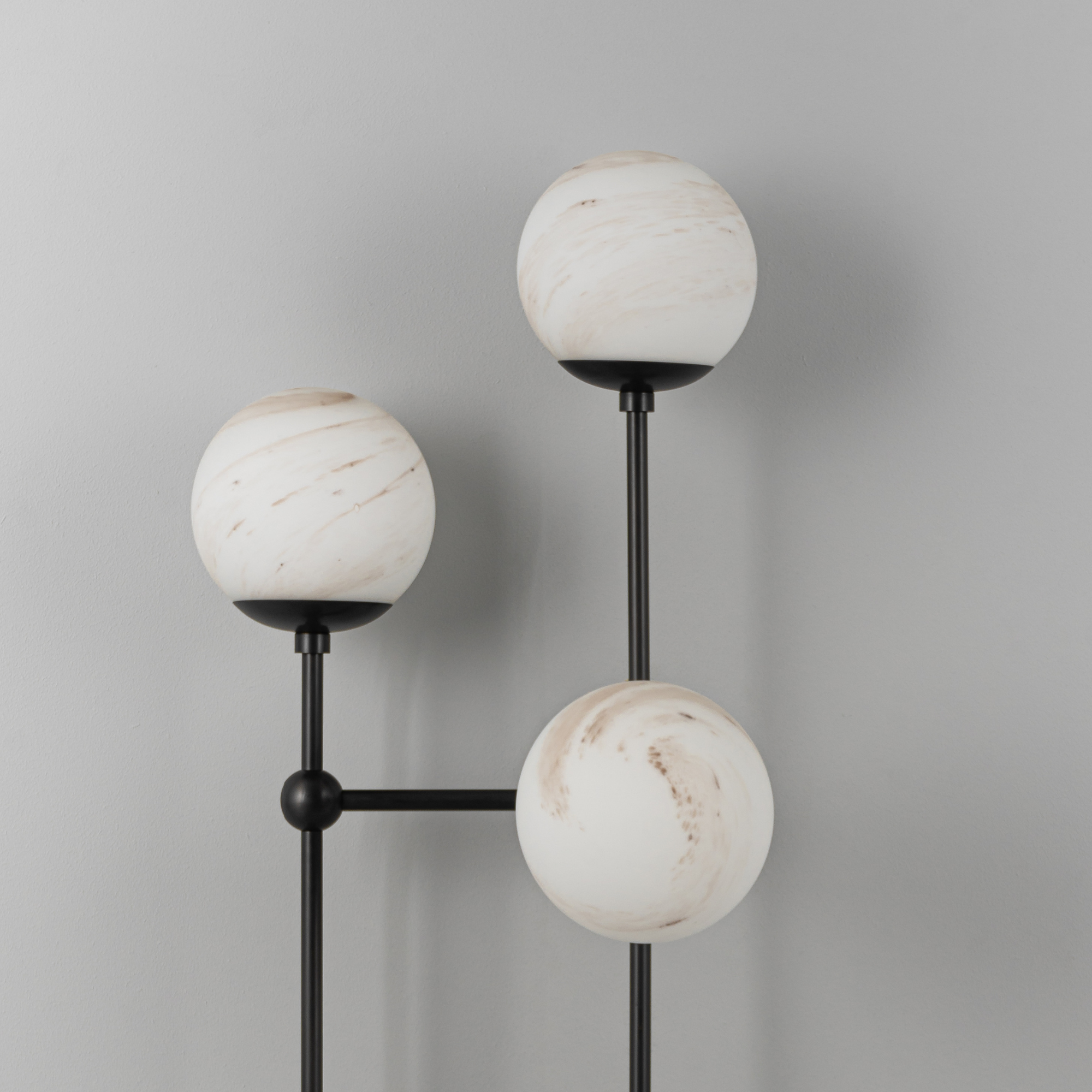 Schwung Armstrong 4 R 4 Light Wall Sconce Light - Marble Glass