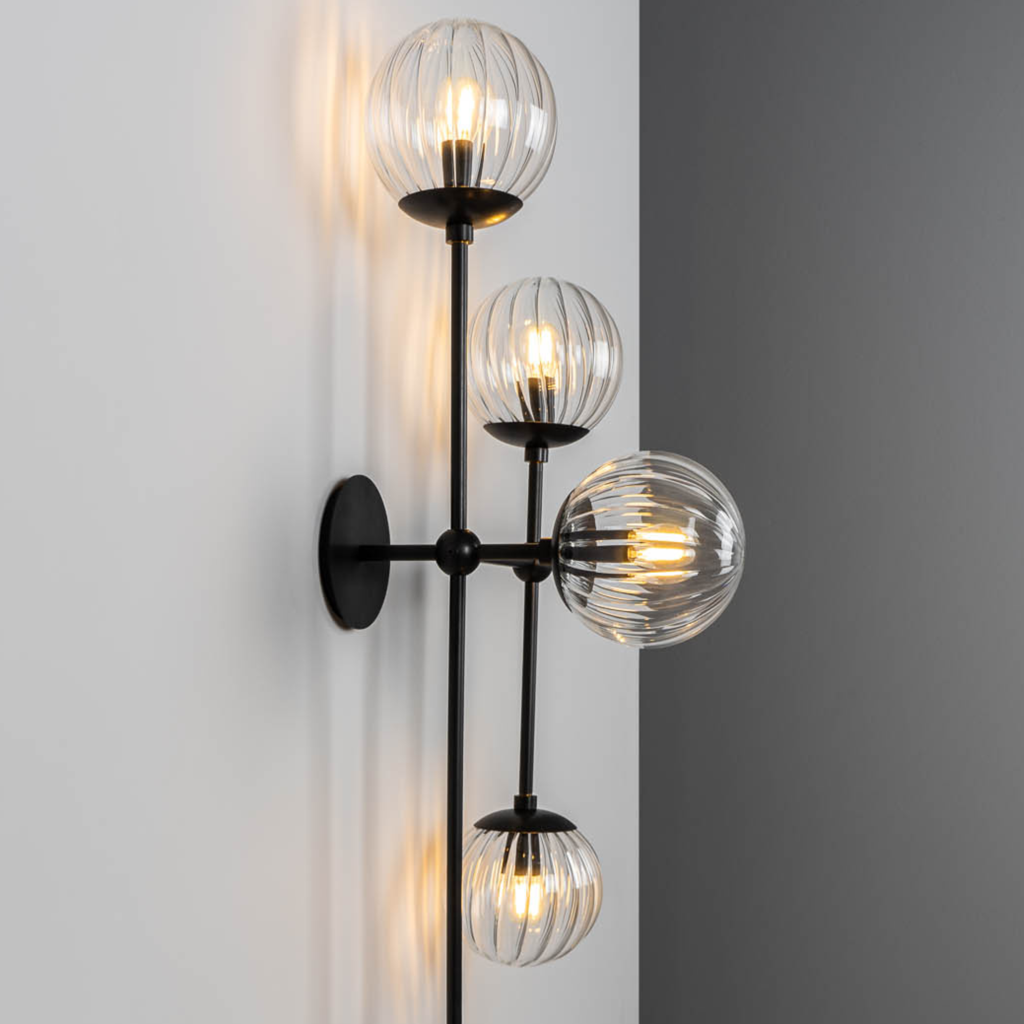 Schwung Armstrong 6 R 6 Light Flush/Wall Sconce Light - Dries Ribbon Glass