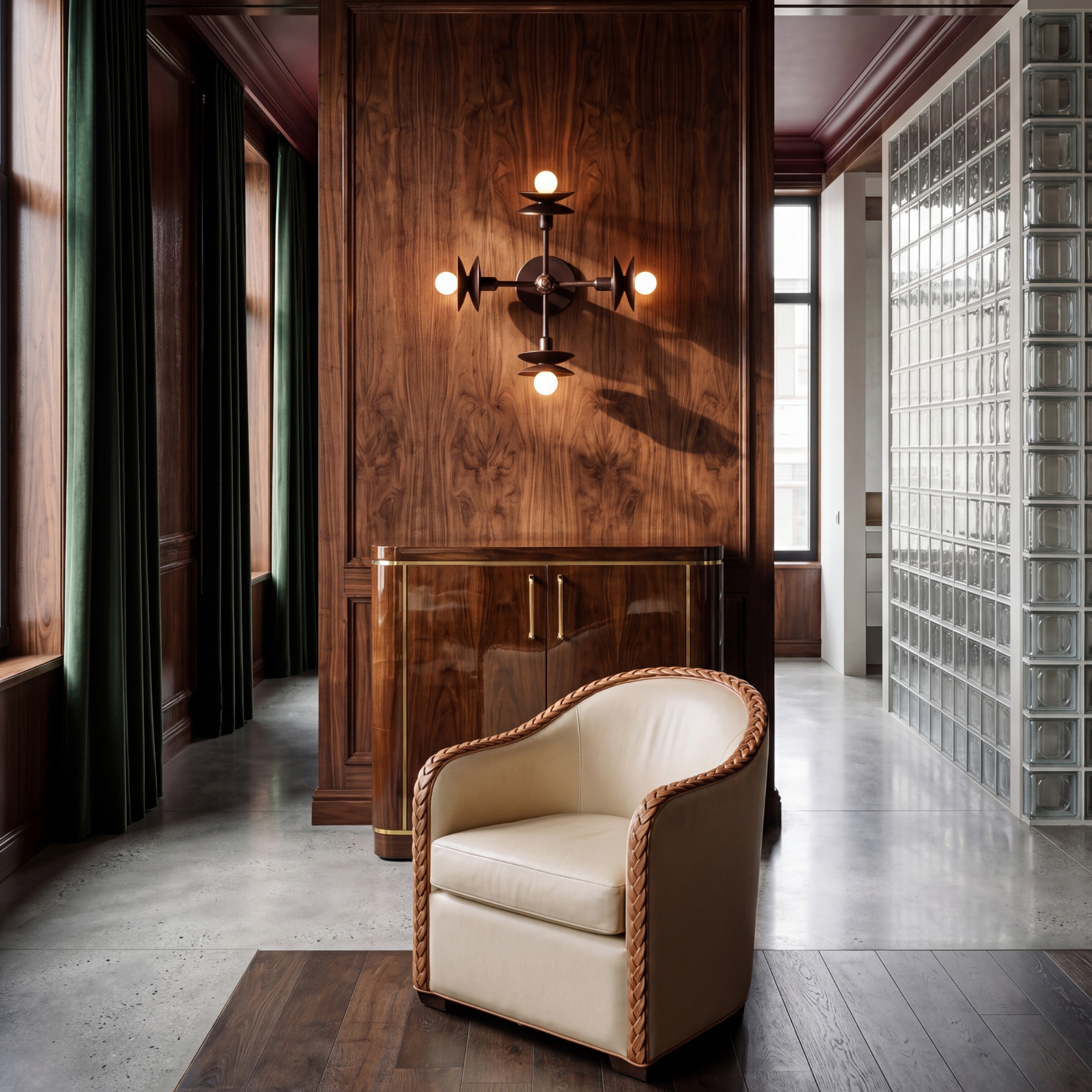 Schwung Babylon 4 Light Flush/Wall Sconce Light