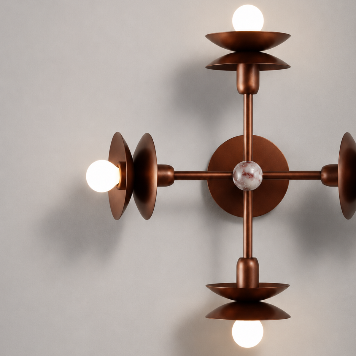 Schwung Babylon 4 Light Flush/Wall Sconce Light