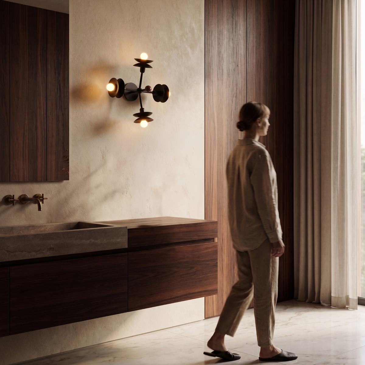 Schwung Babylon 4 Light Flush/Wall Sconce Light