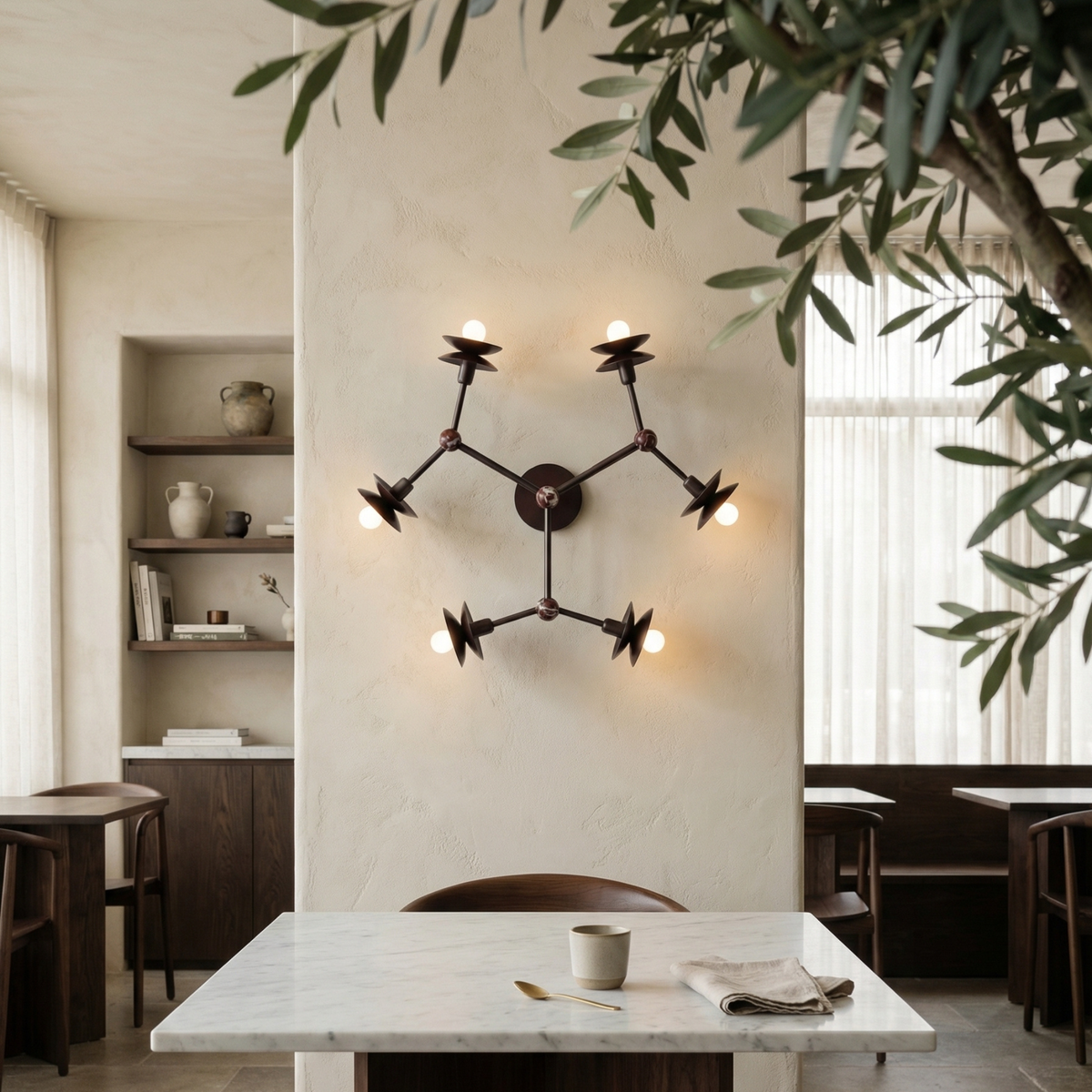 Schwung Babylon 6 Light Flush/Wall Sconce Light