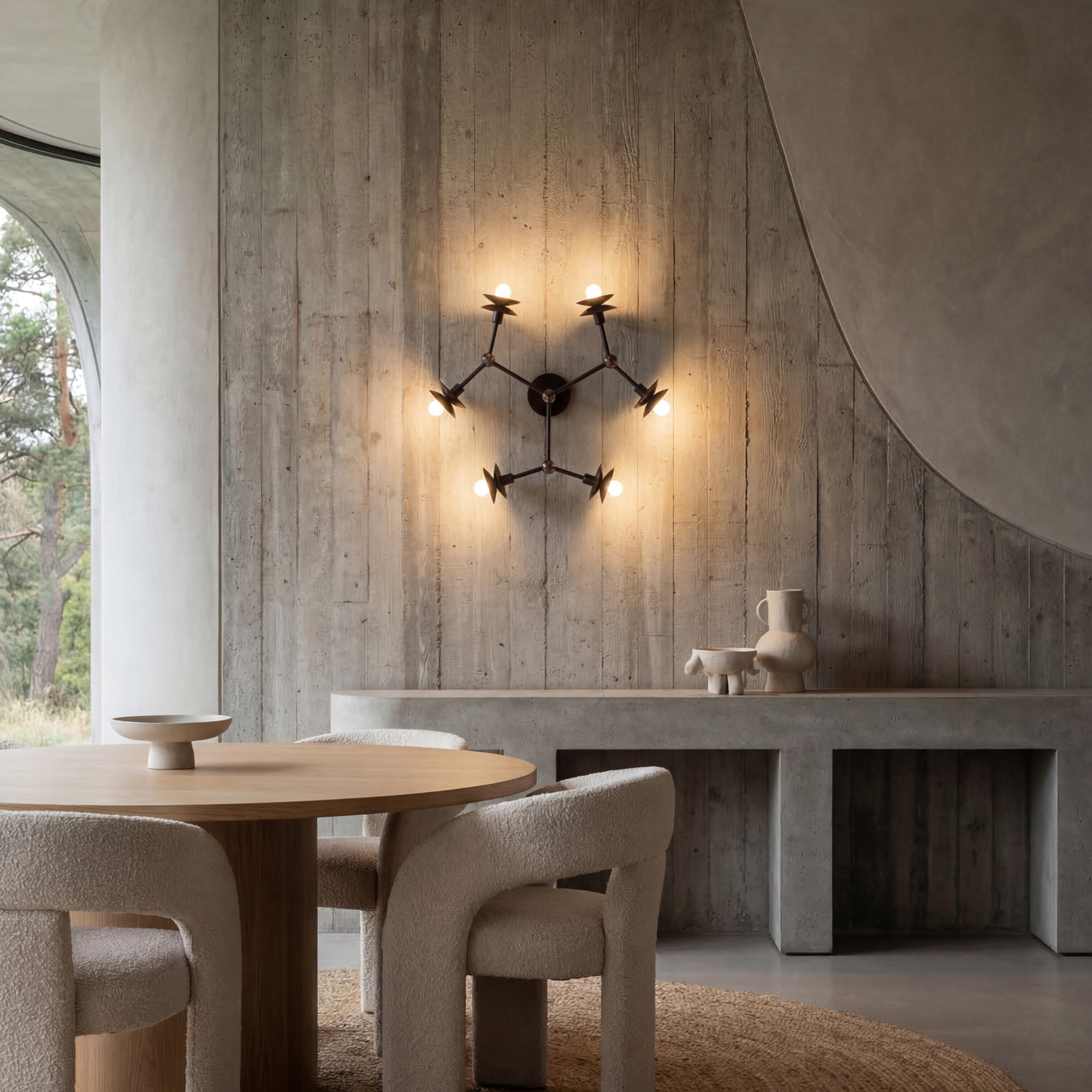 Schwung Babylon 6 Light Flush/Wall Sconce Light