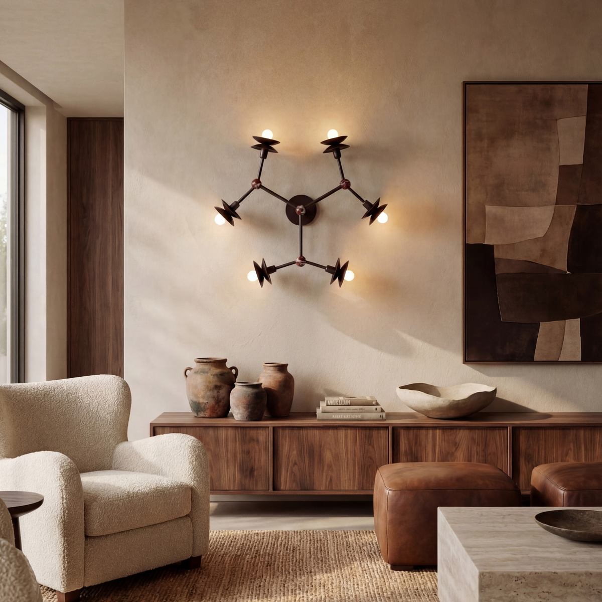 Schwung Babylon 6 Light Flush/Wall Sconce Light