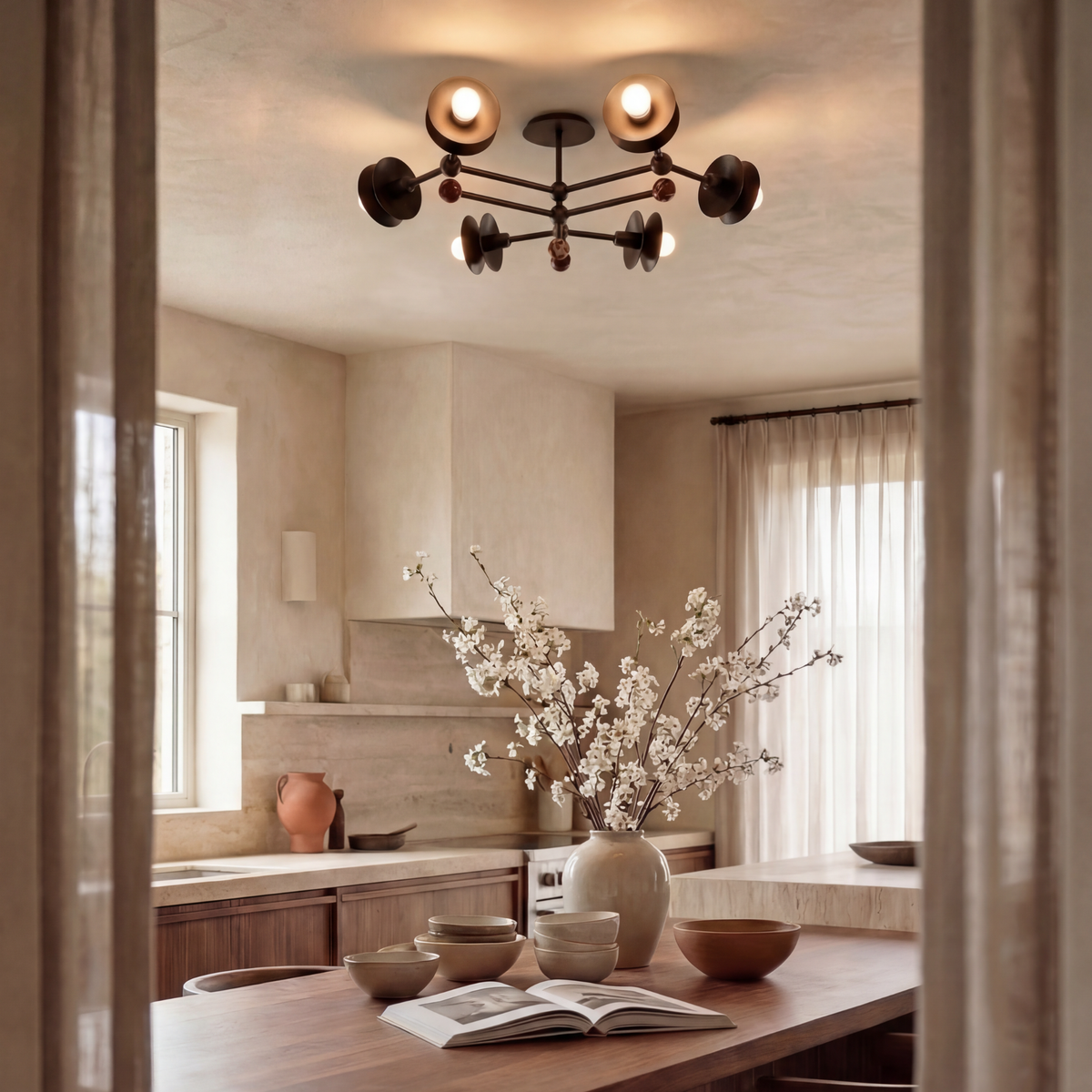 Schwung Babylon 6 Light Flush/Wall Sconce Light