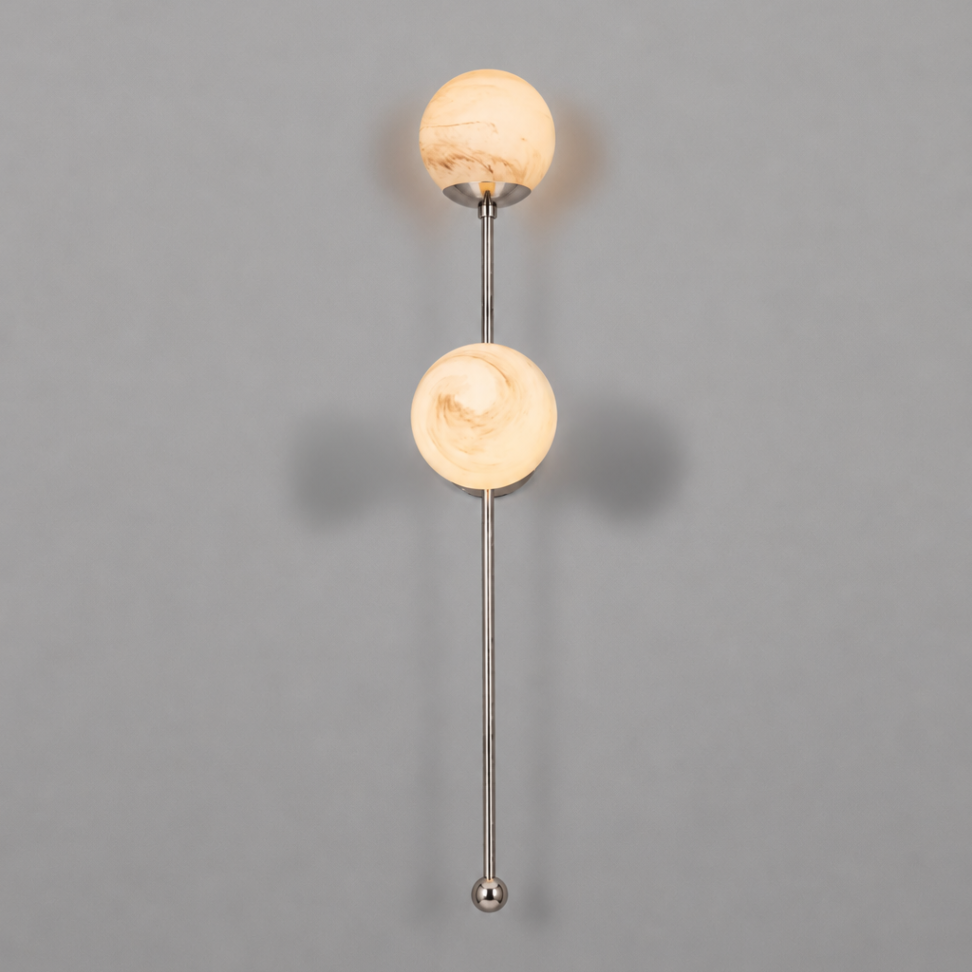 Schwung Globe Dual Wall Sconce Light - Marble Glass