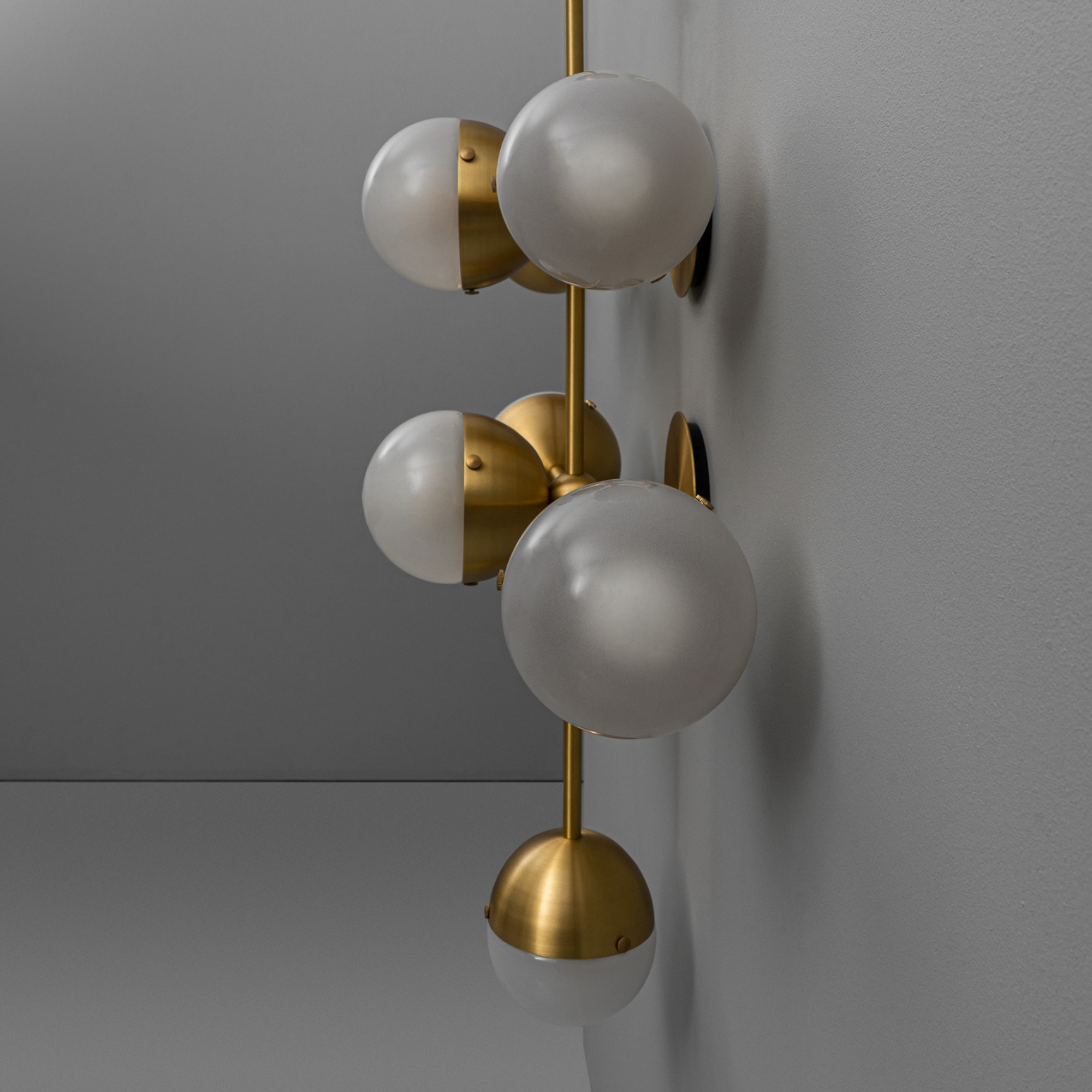 Schwung Molecule 8 Light Flush/Wall Sconce Light - Frosted Glass
