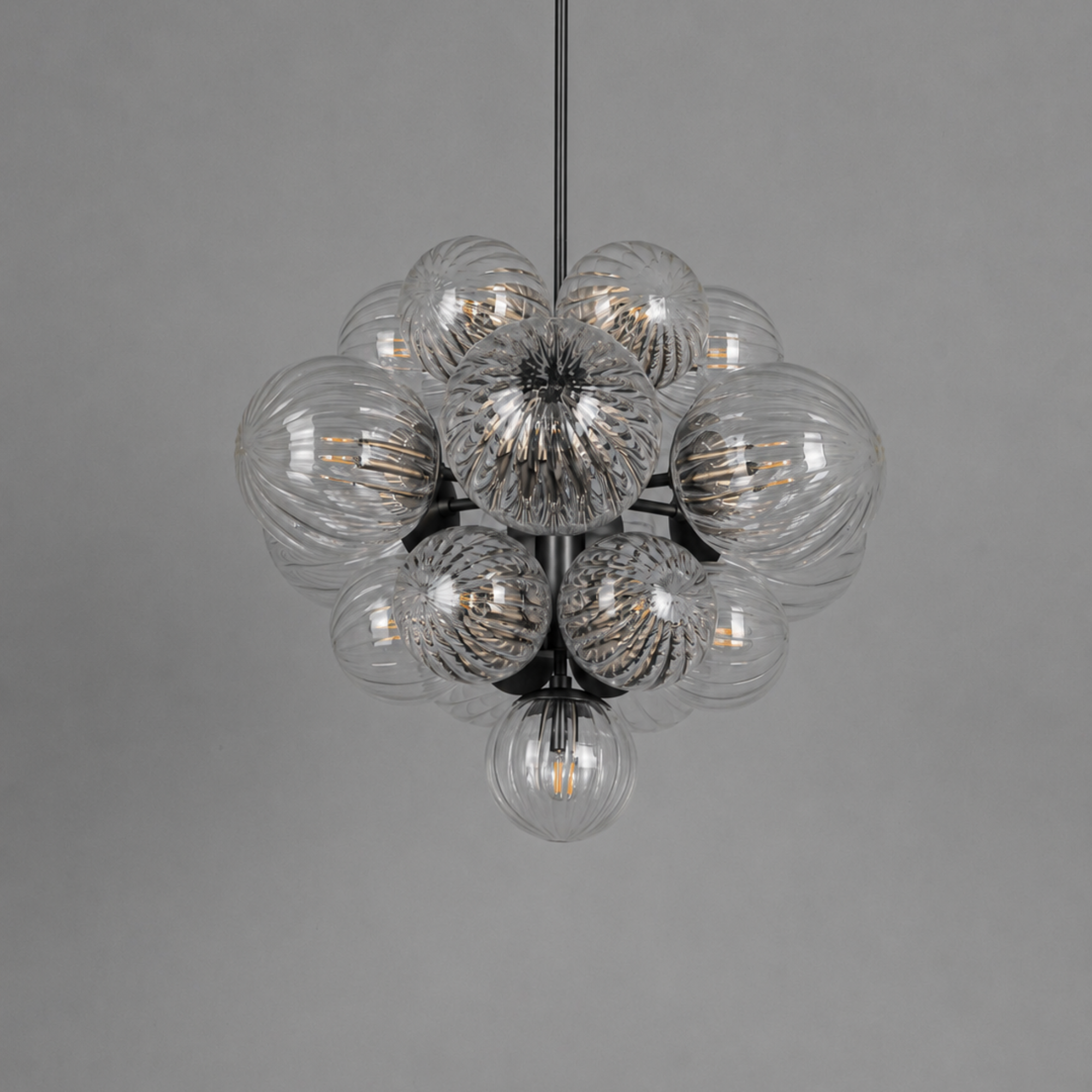 Schwung Nova 19 Light Chandelier - Dries Ribbon Glass