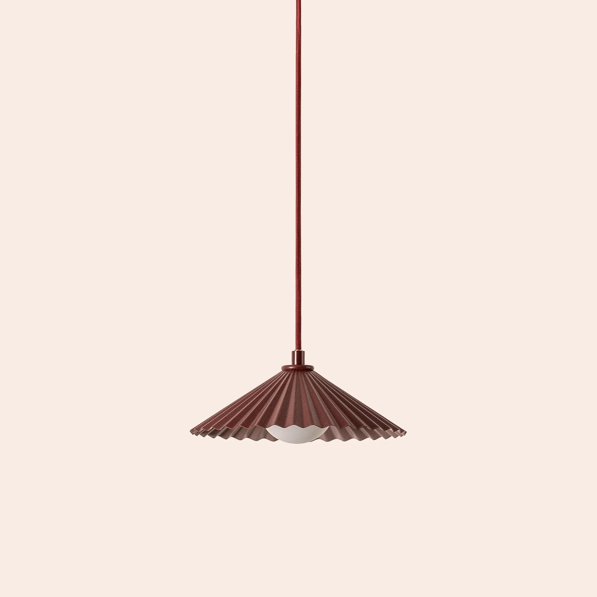 houseof. The Small Pleat Ceiling Pendant - Burgundy & Lilac