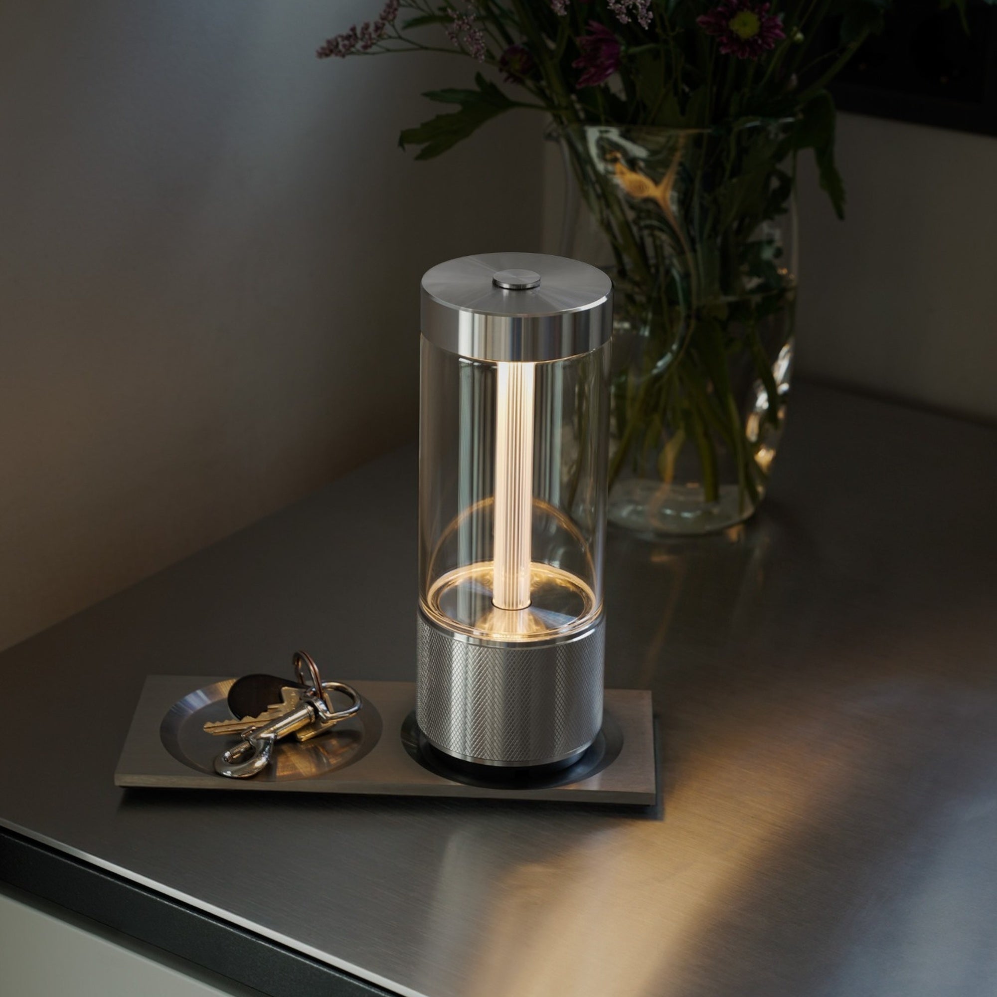 Buster + Punch Takeout Portable LED Table Light - Cross Knurl Detail