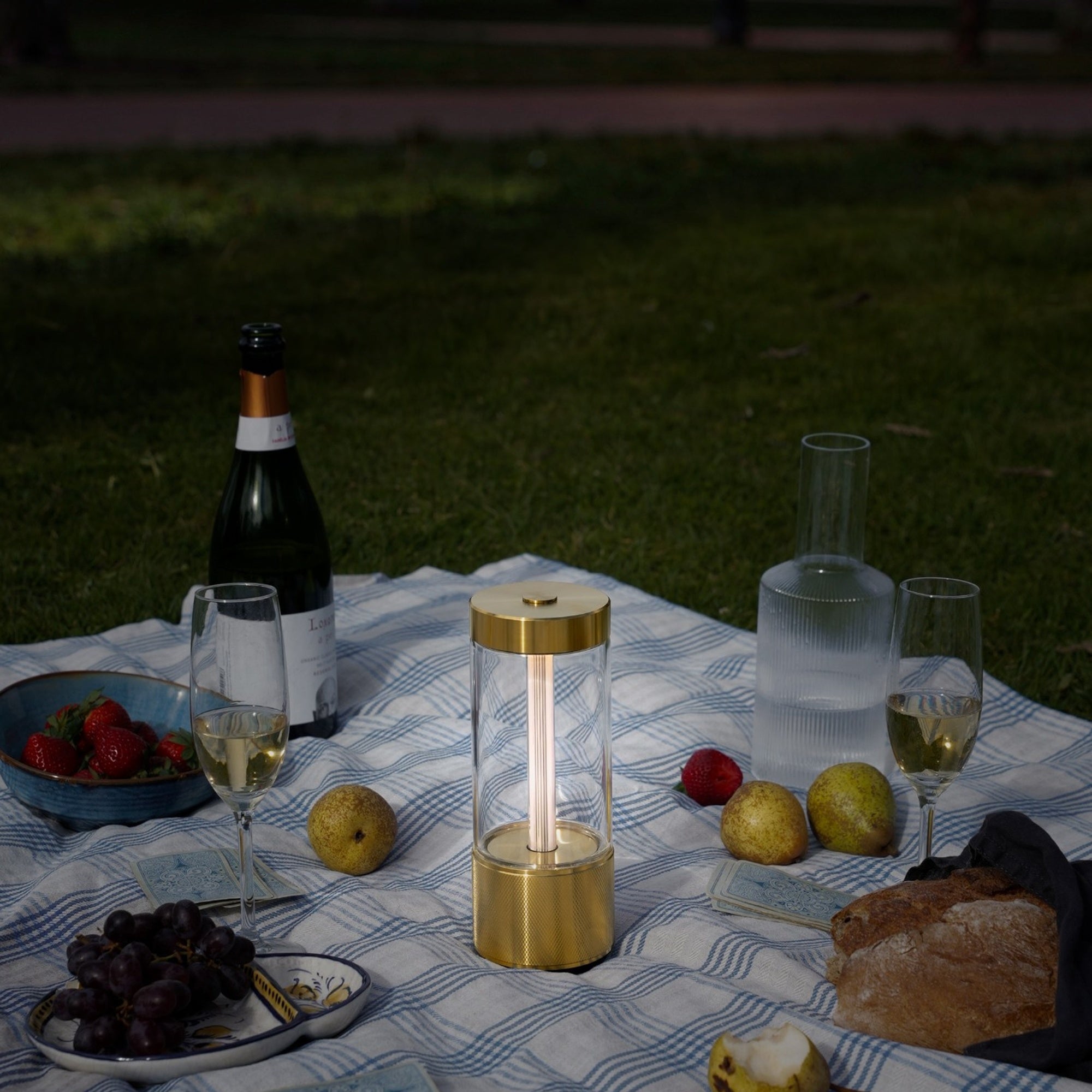 Buster + Punch Takeout Portable LED Table Light - Cross Knurl Detail