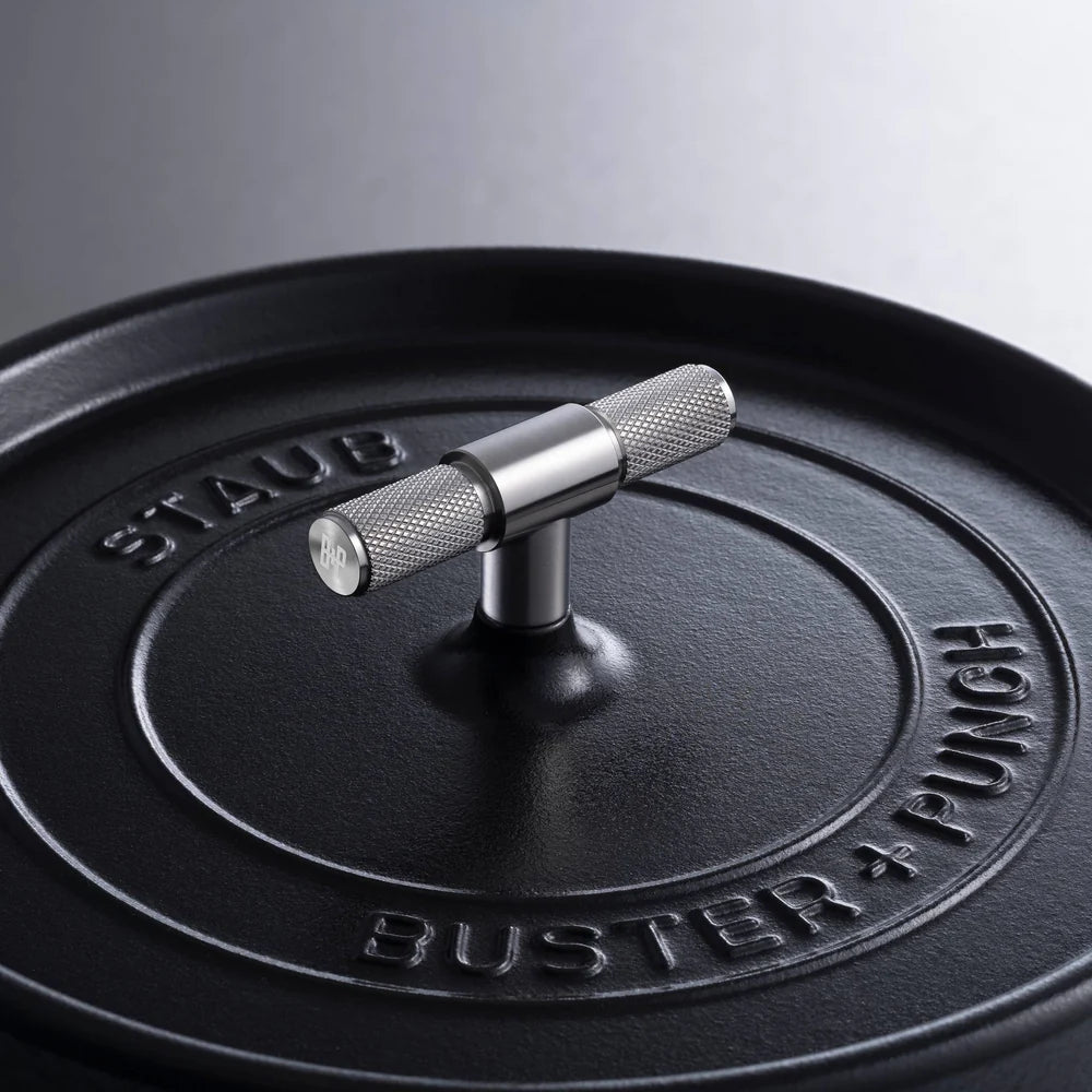 Buster + Punch Black 28cm Staub Cocotte - Cross Knurl