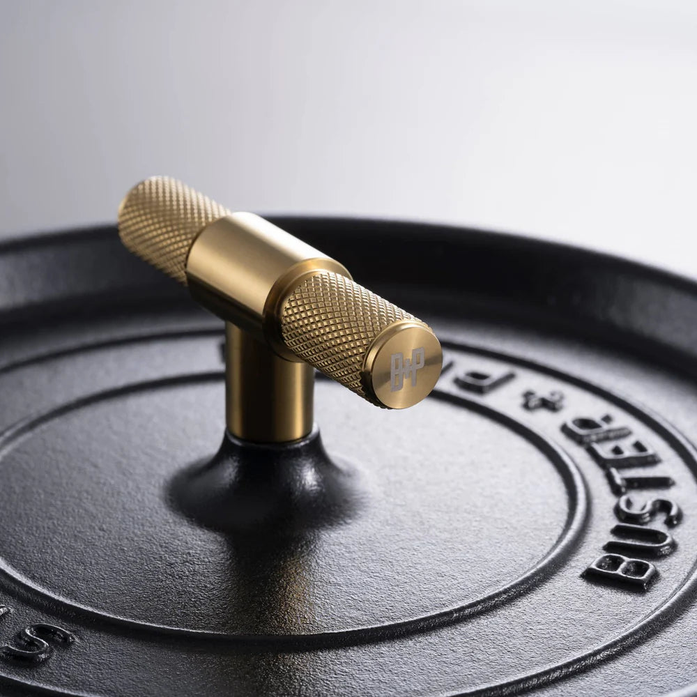 Buster + Punch Black 24cm Staub Cocotte - Cross Knurl