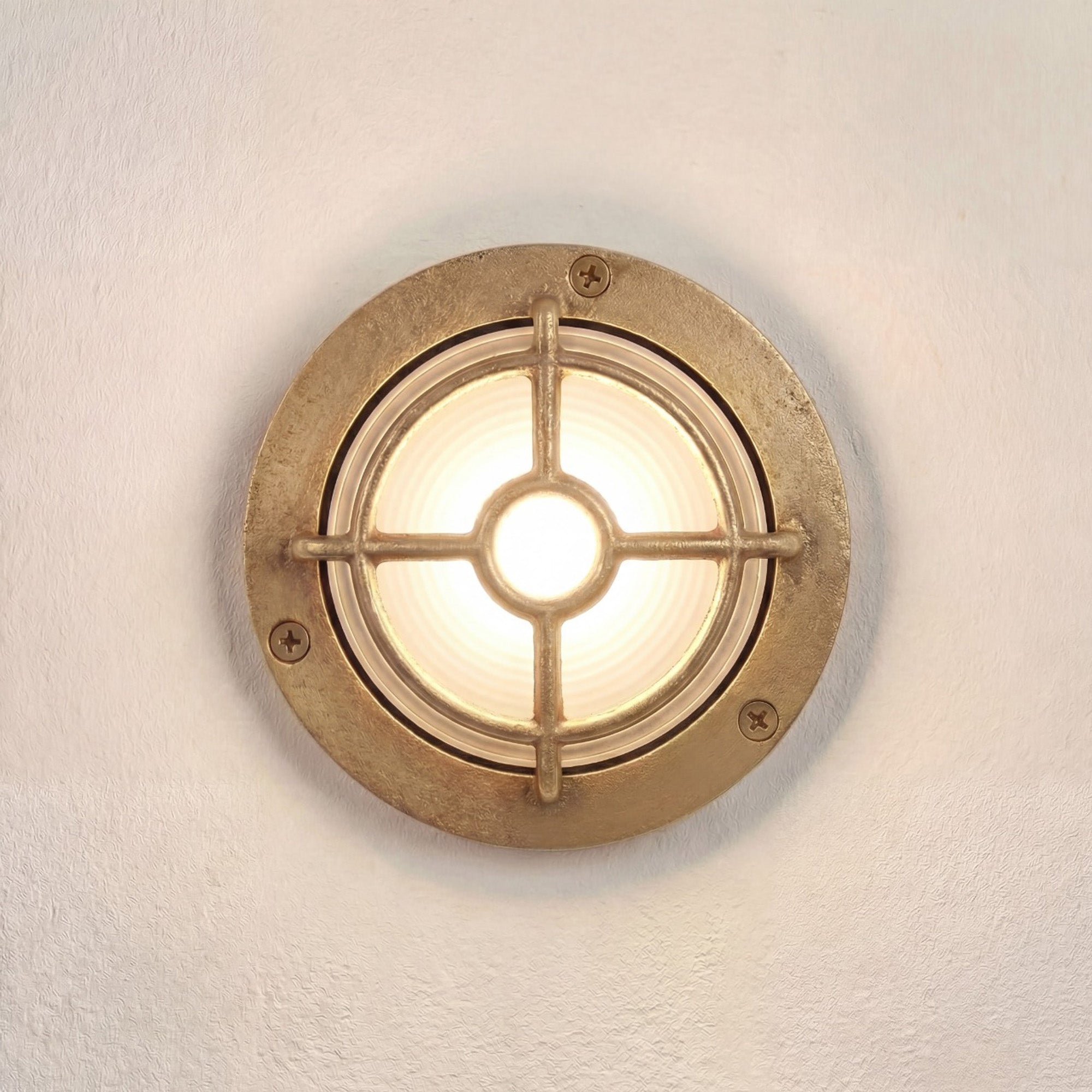 Navigator Walkway Guard Light  - Raw Brass