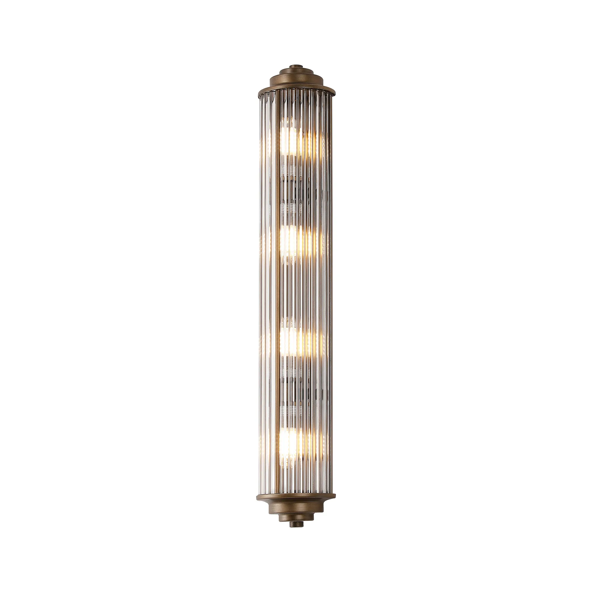 Fabula Wedgewood Large 4 Light Glass Rod Wall Light G9 IP44 - Bronze