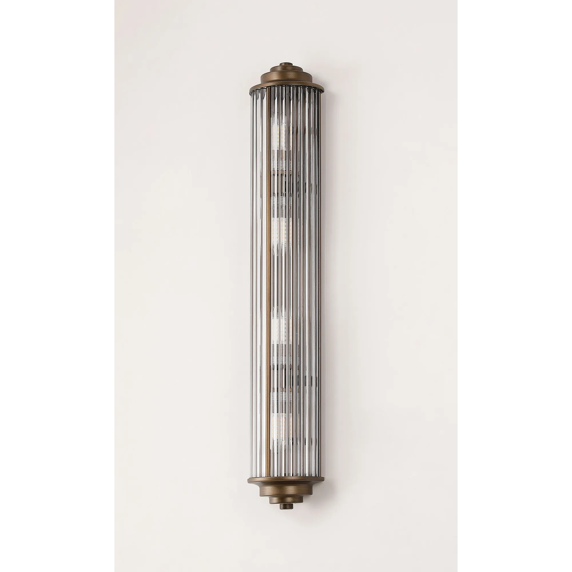 Fabula Wedgewood Large 4 Light Glass Rod Wall Light G9 IP44 - Bronze