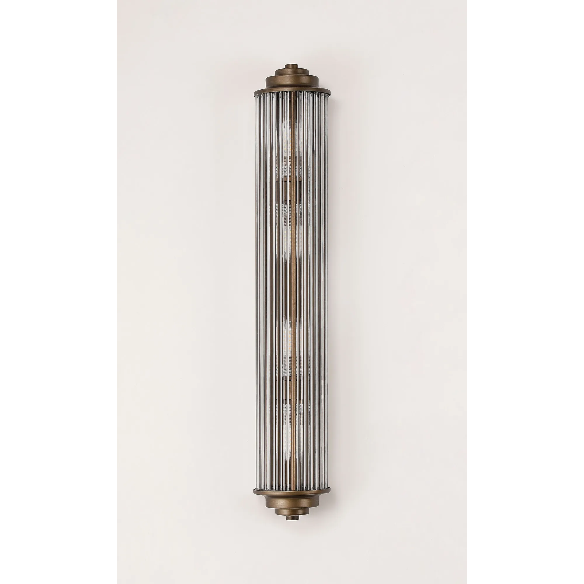 Fabula Wedgewood Large 4 Light Glass Rod Wall Light G9 IP44 - Bronze