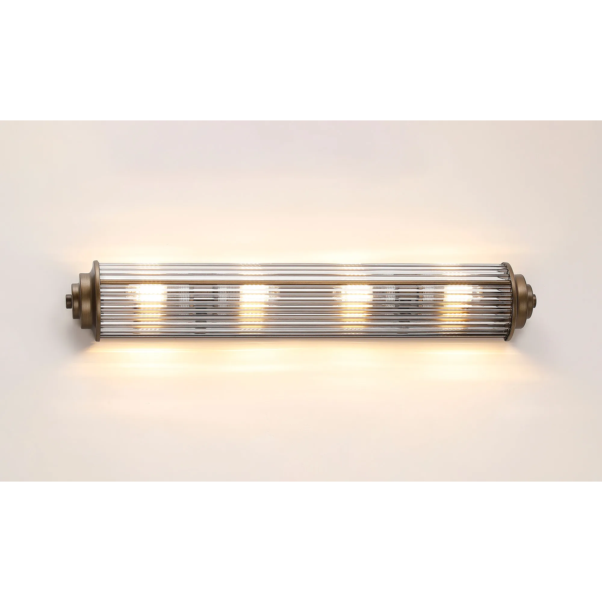 Fabula Wedgewood Large 4 Light Glass Rod Wall Light G9 IP44 - Bronze