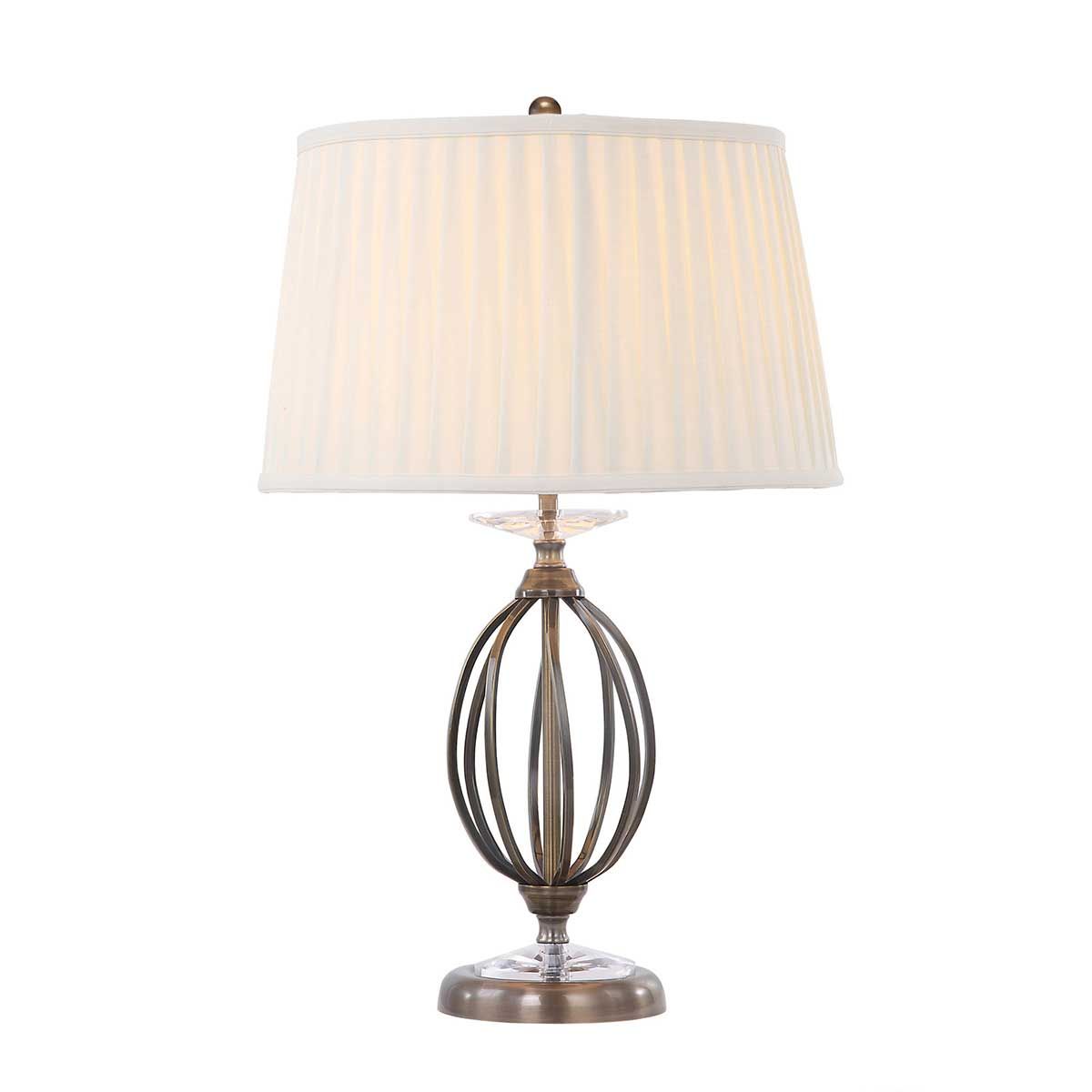 Elstead Aegean Single Table Lamp - Aged Brass