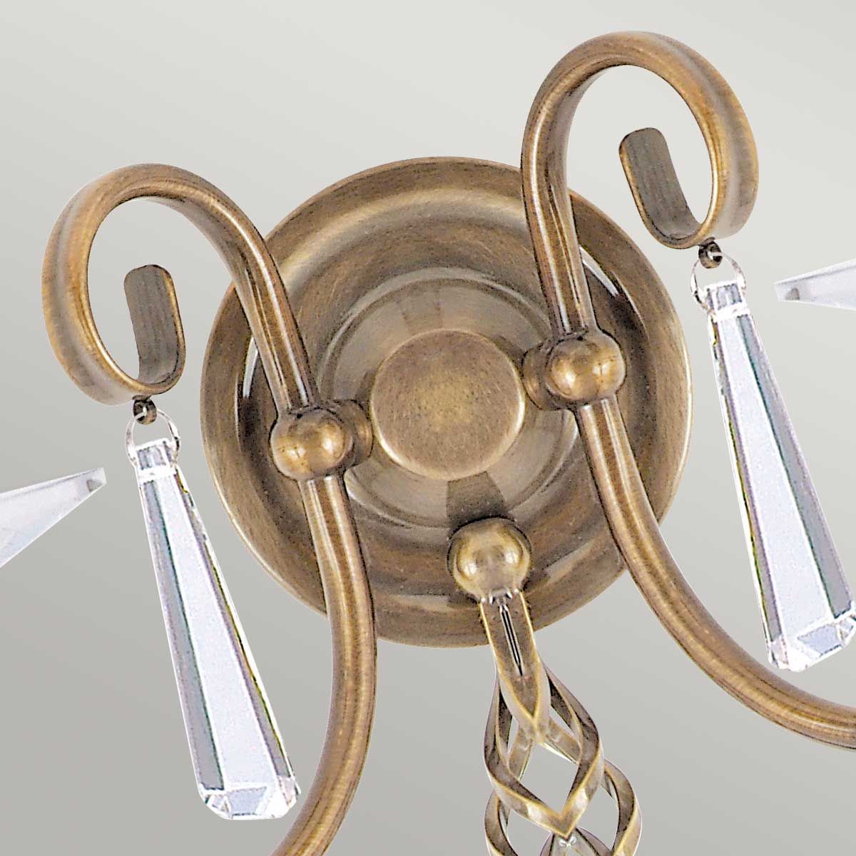 Elstead Aegean 2 Light Wall Light - Aged Brass