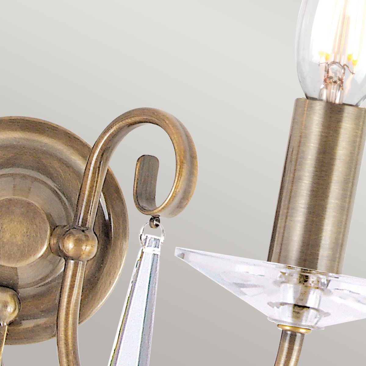 Elstead Aegean 2 Light Wall Light - Aged Brass