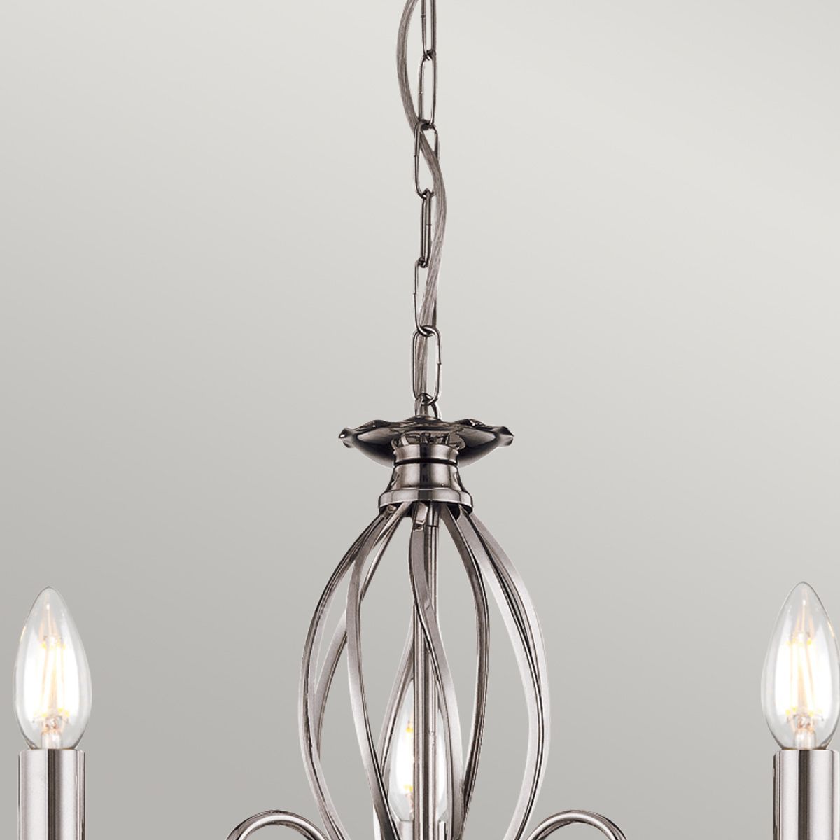 Elstead Aegean 3 Light Chandelier - Polished Nickel