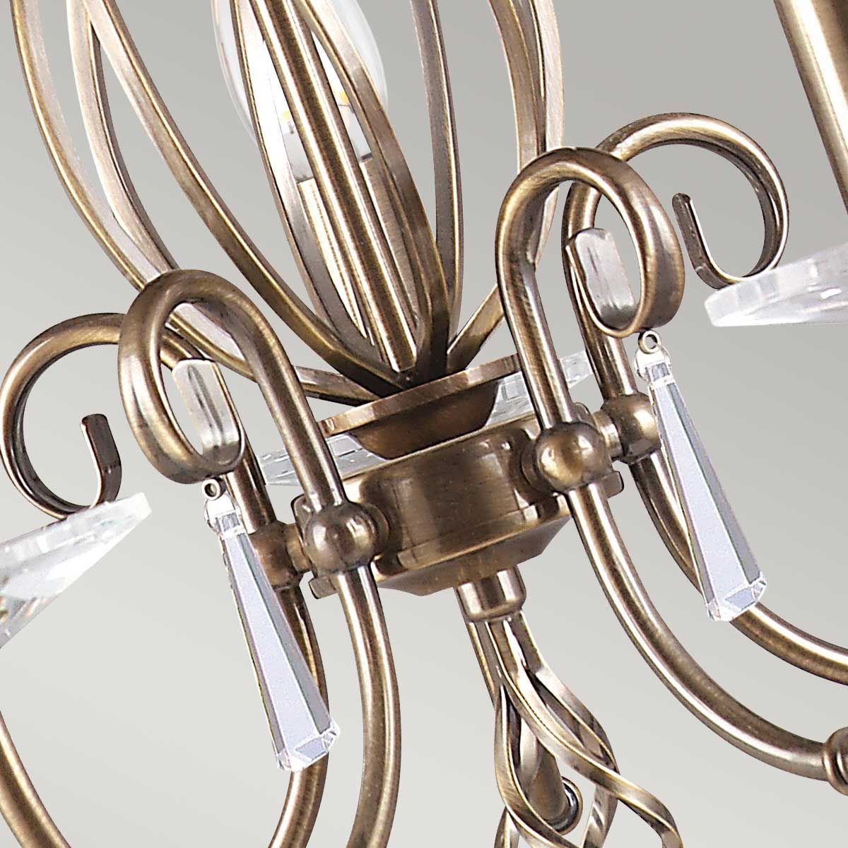 Elstead Aegean 5 Light Chandelier - Aged Brass