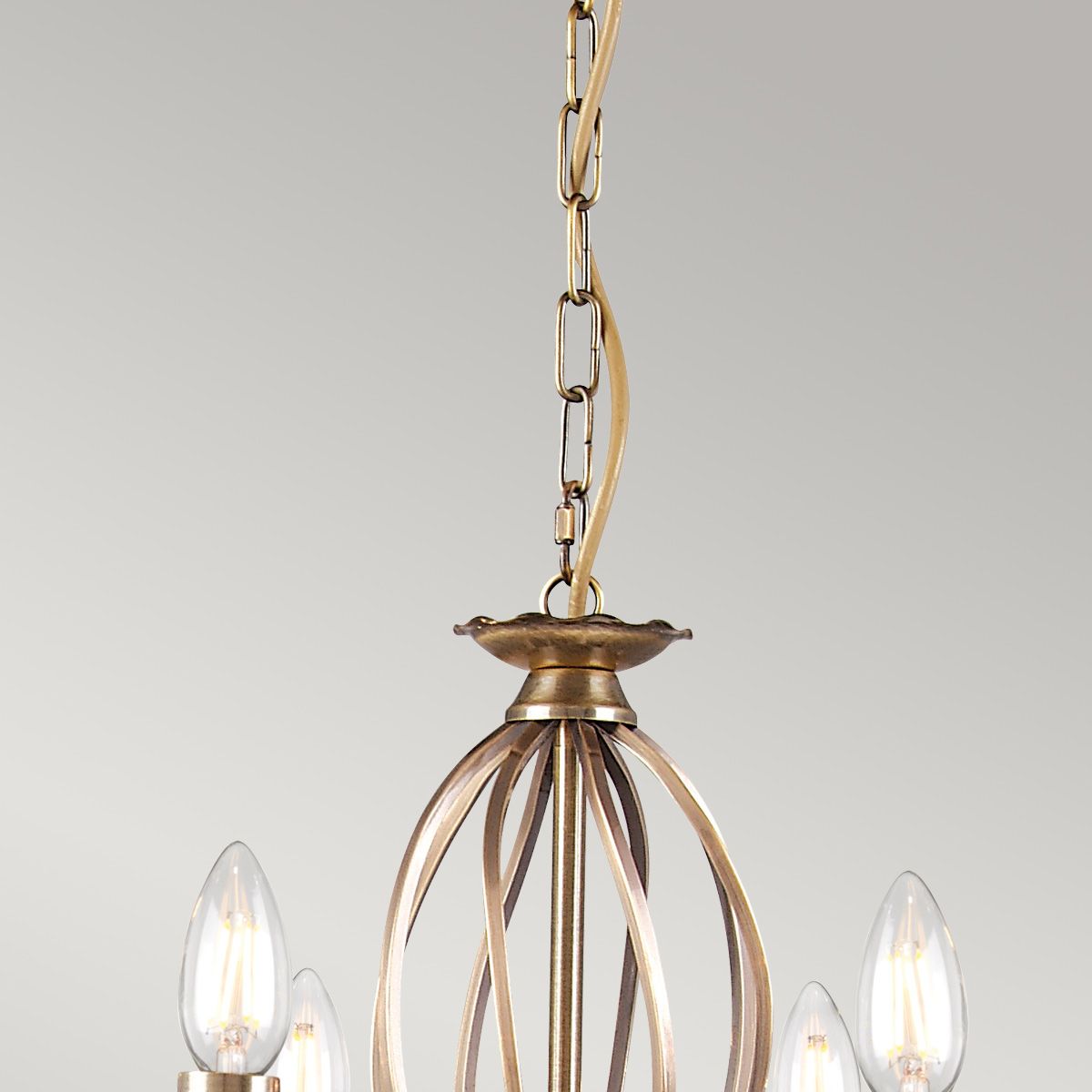 Elstead Aegean 8 Light Chandelier - Aged Brass