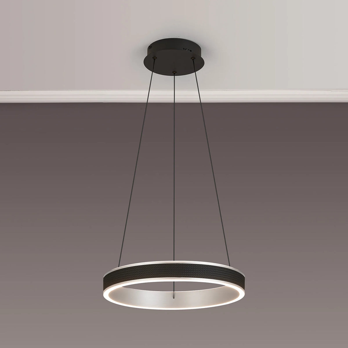 Fabula Alina LED Pendant Light – Black & Antique Silver