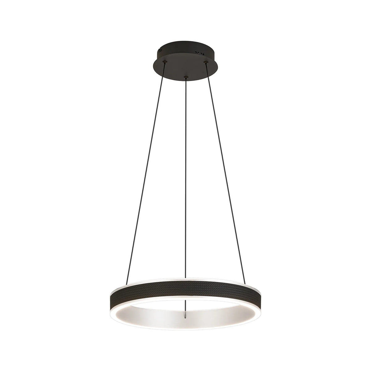 Fabula Alina LED Pendant Light – Black & Antique Silver 40 cm
