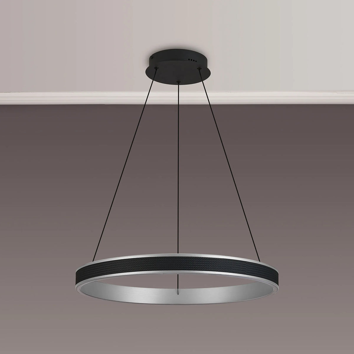Fabula Alina LED Pendant Light – Black & Antique Silver