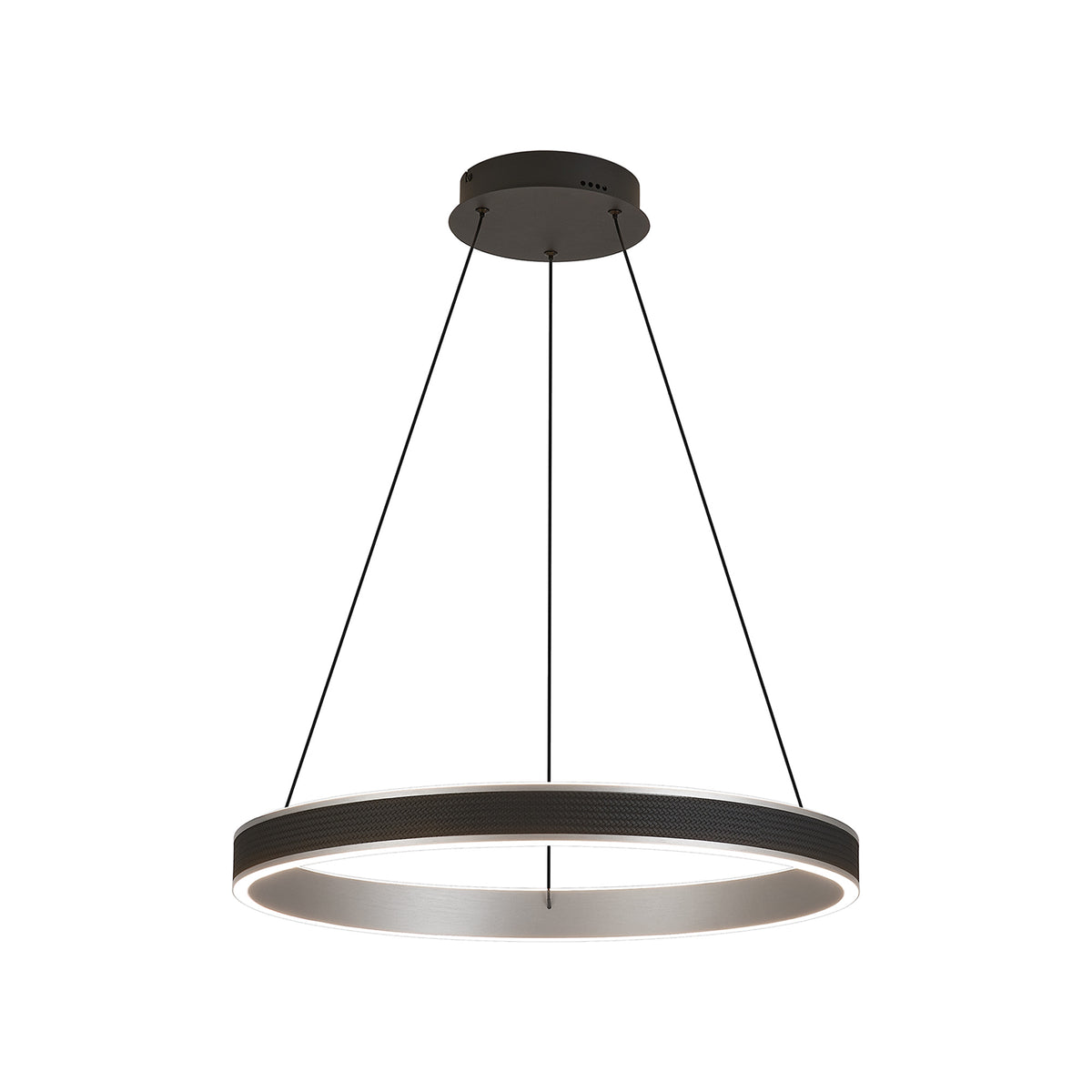 Fabula Alina LED Pendant Light – Black & Antique Silver 59 cm