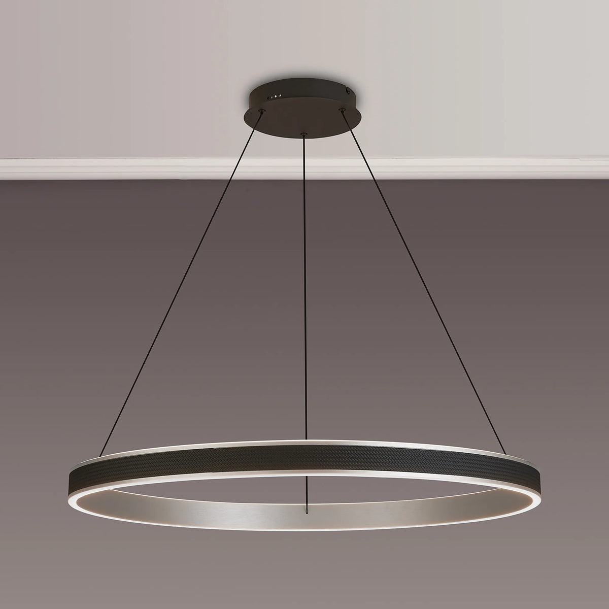 Fabula Alina LED Pendant Light – Black & Antique Silver