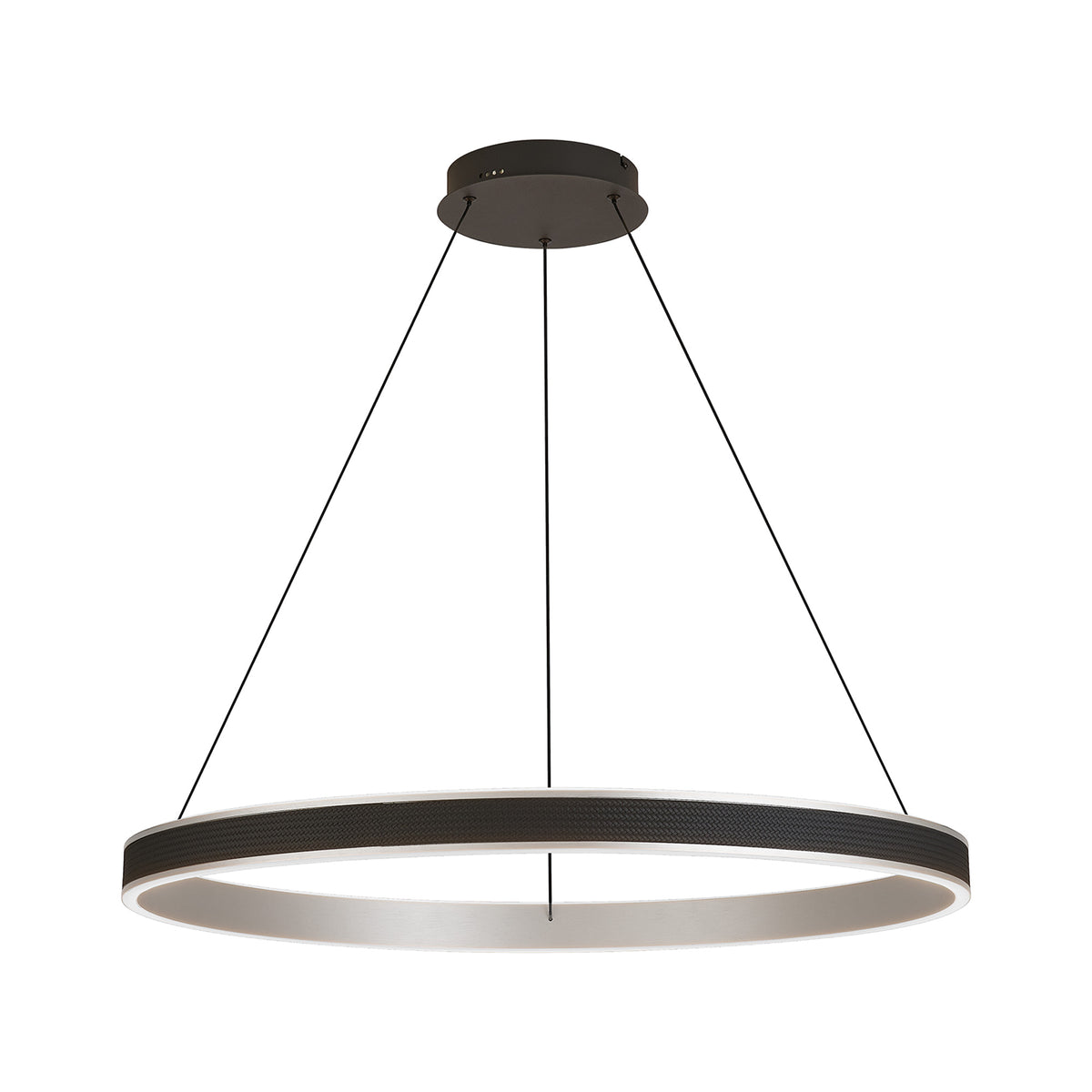 Fabula Alina LED Pendant Light – Black & Antique Silver 80 cm