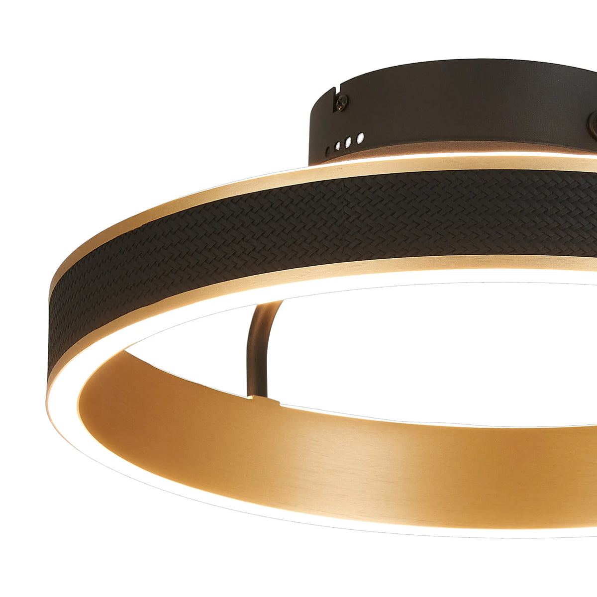 Fabula Alina Round Ceiling Light – Black & Brushed Gold