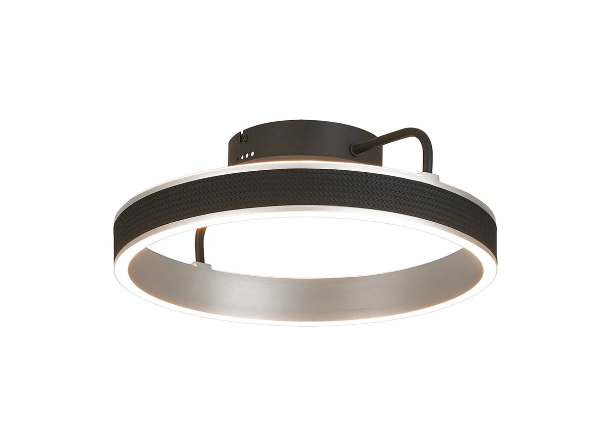 Fabula Alina Round Ceiling Light – Black & Antique Silver 40 cm