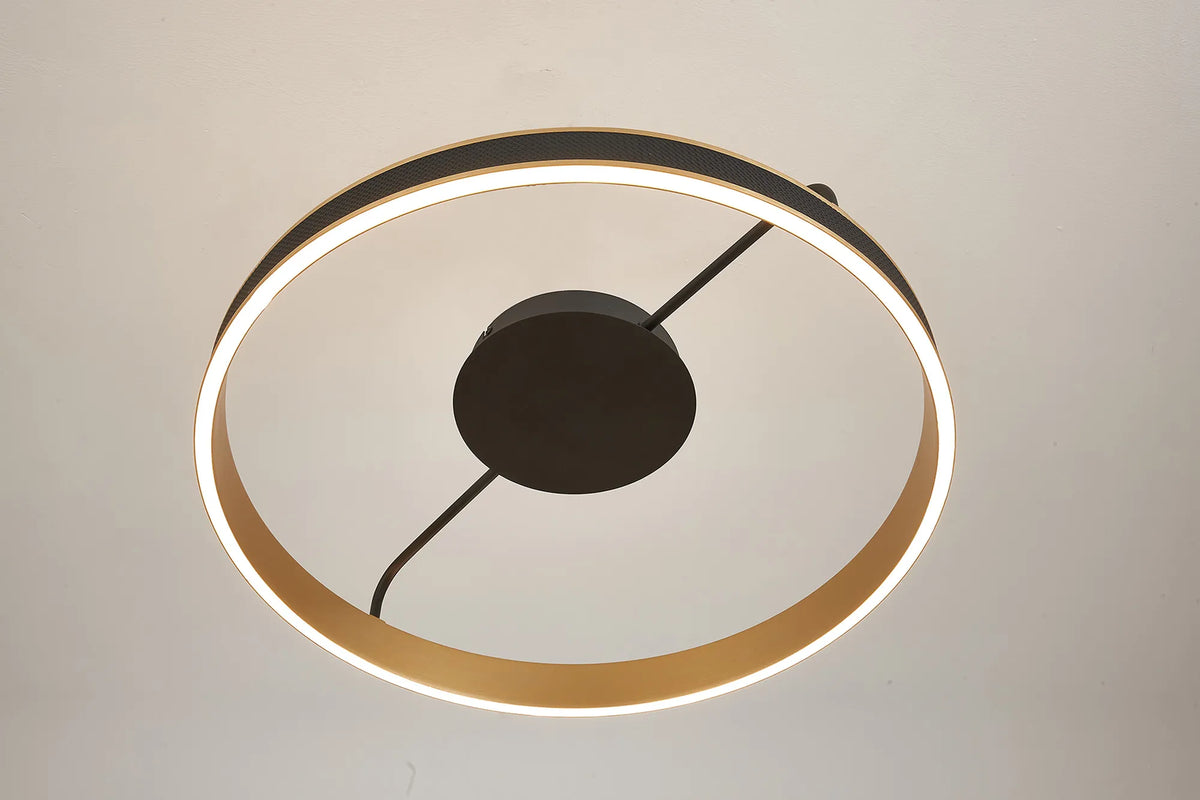 Fabula Alina Round Ceiling Light – Black & Brushed Gold