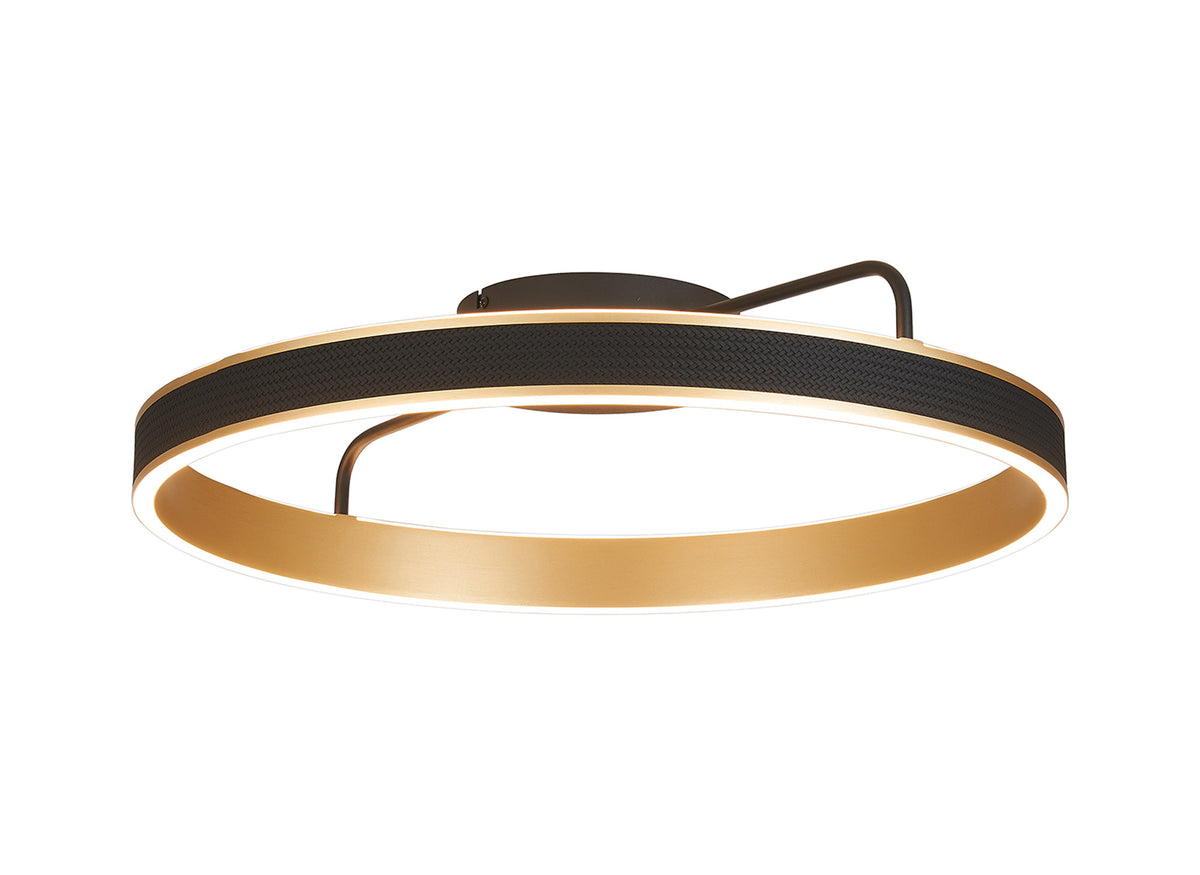 Fabula Alina Round Ceiling Light – Black & Brushed Gold 59 cm