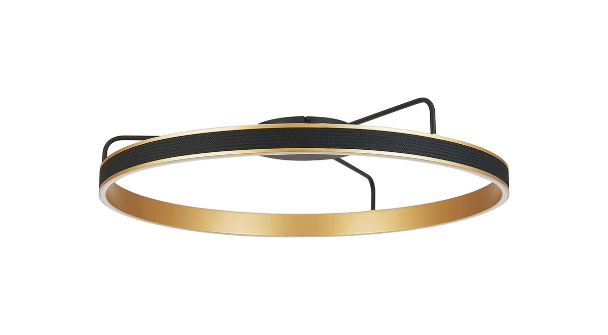 Fabula Alina Round Ceiling Light – Black & Brushed Gold