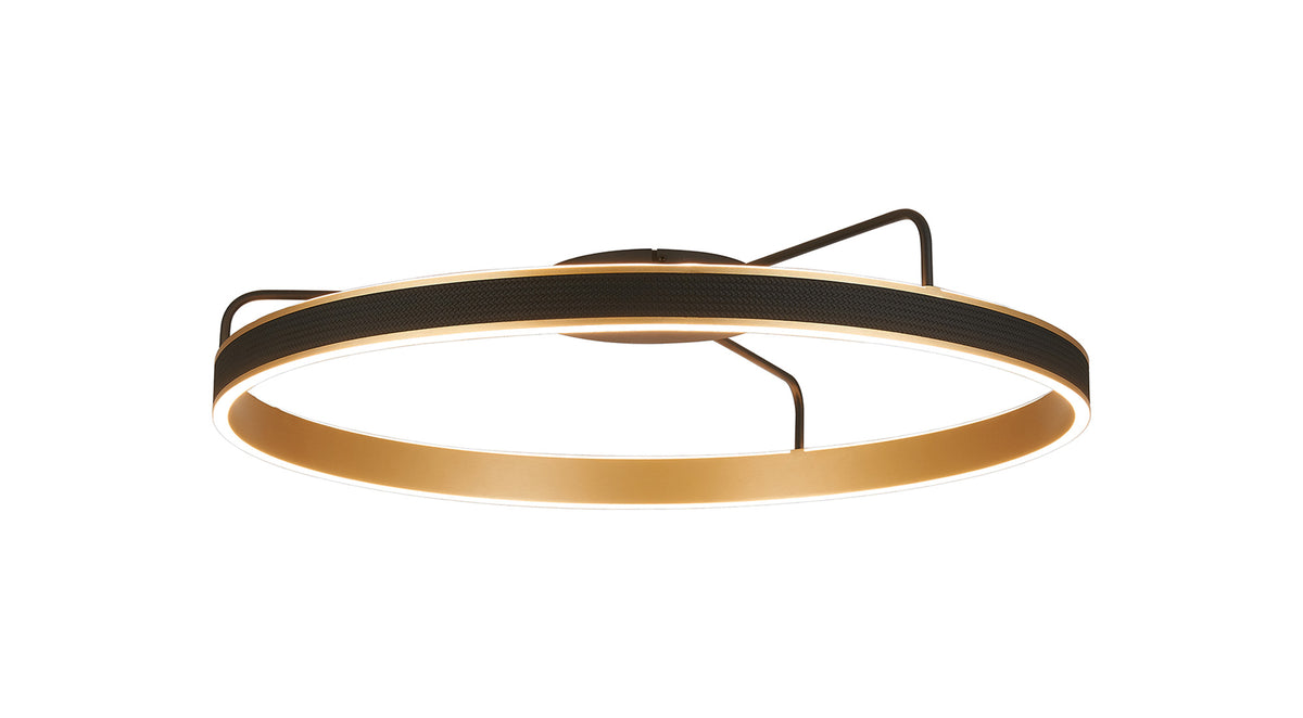 Fabula Alina Round Ceiling Light – Black & Brushed Gold 81 cm